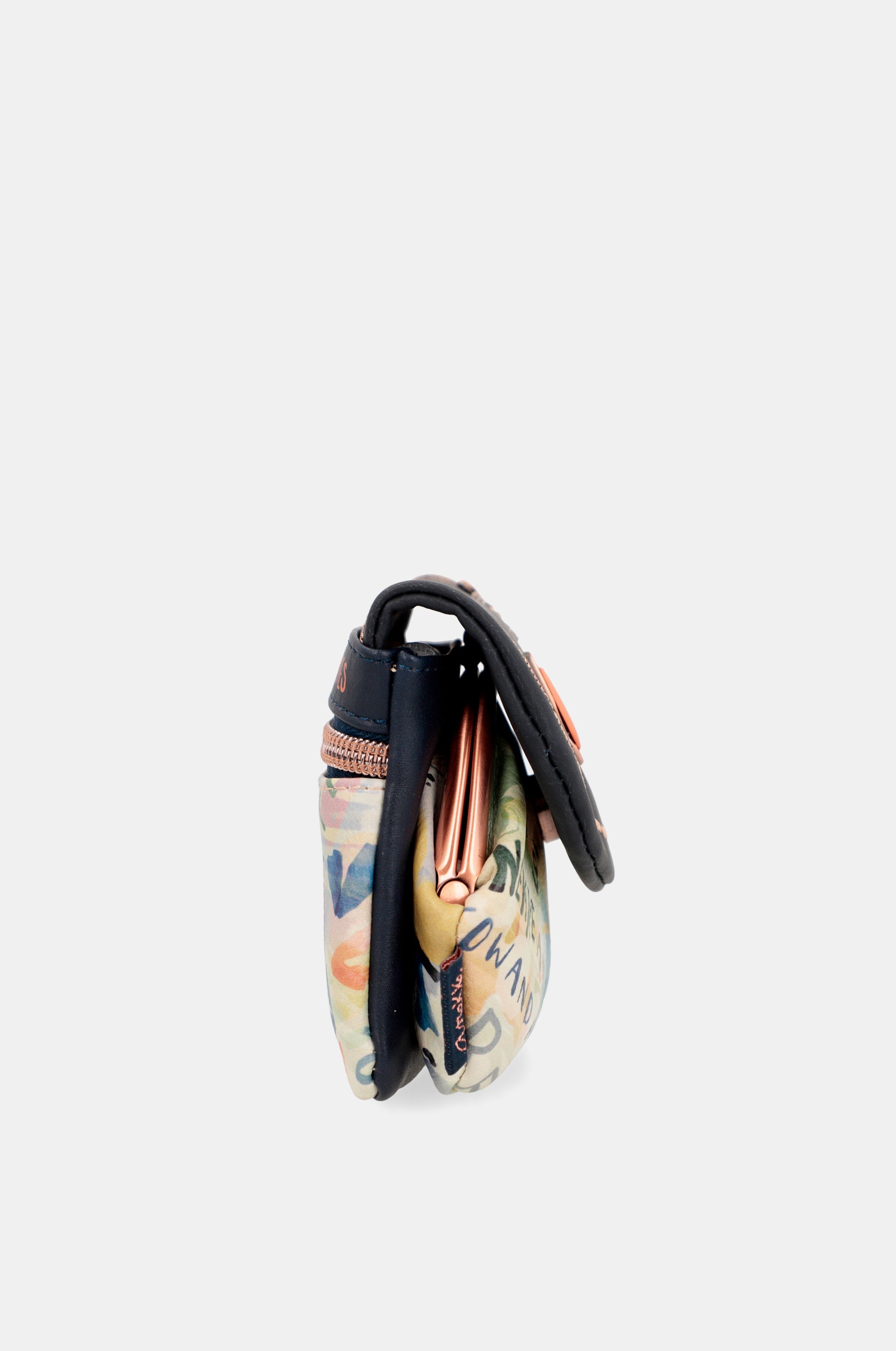Nature Pachamama navy blue flap wallet