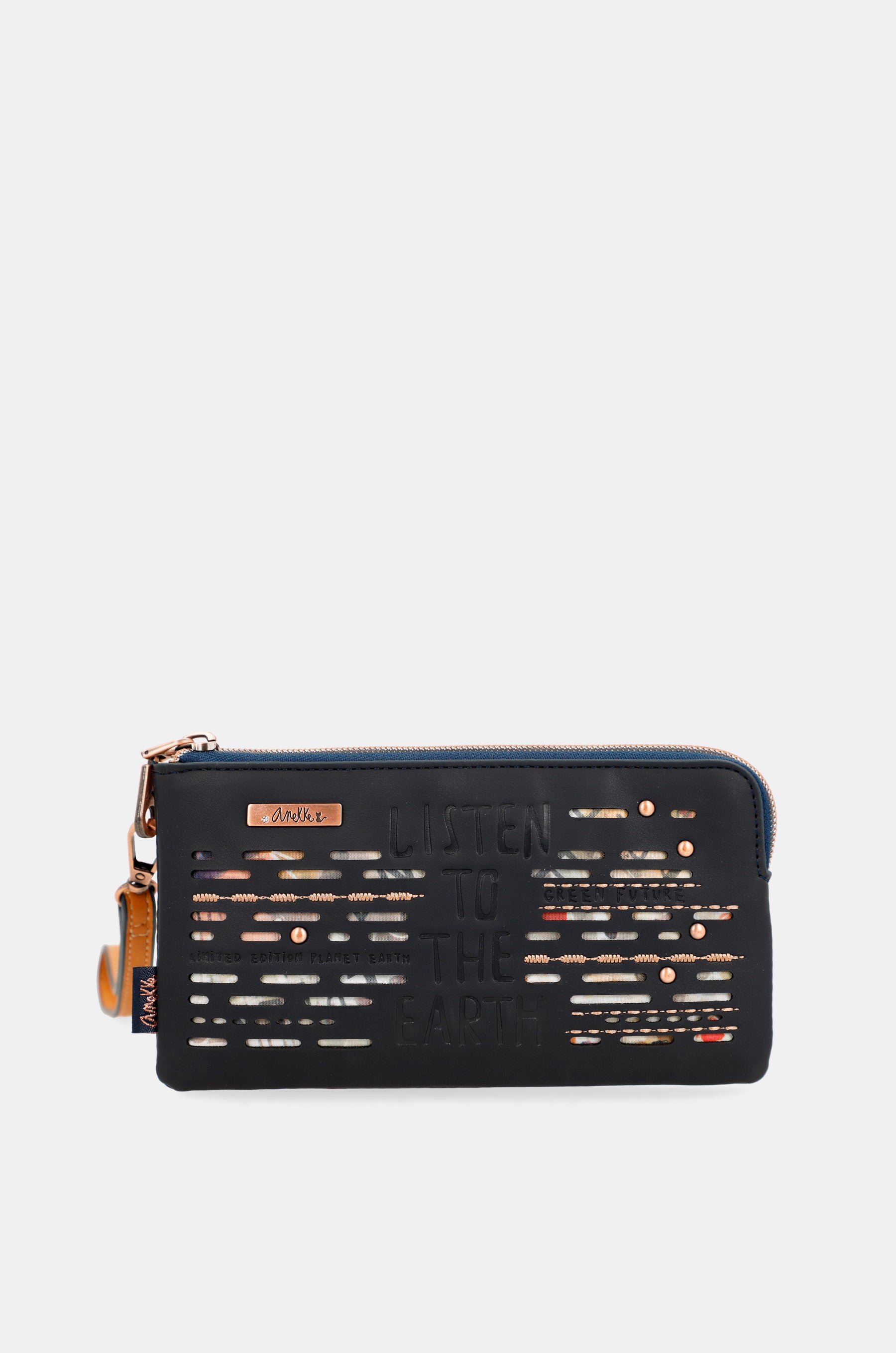 Navy blue RFID wallet Nature Pachamama
