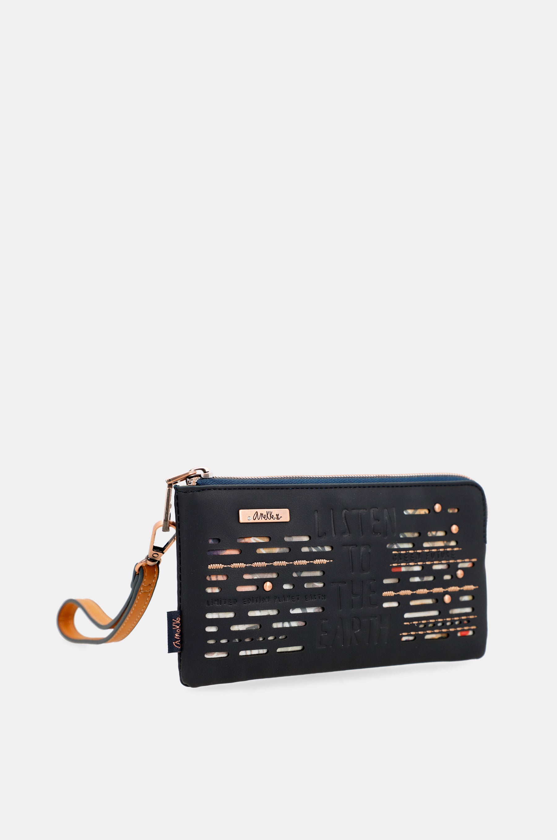 Navy blue RFID wallet Nature Pachamama