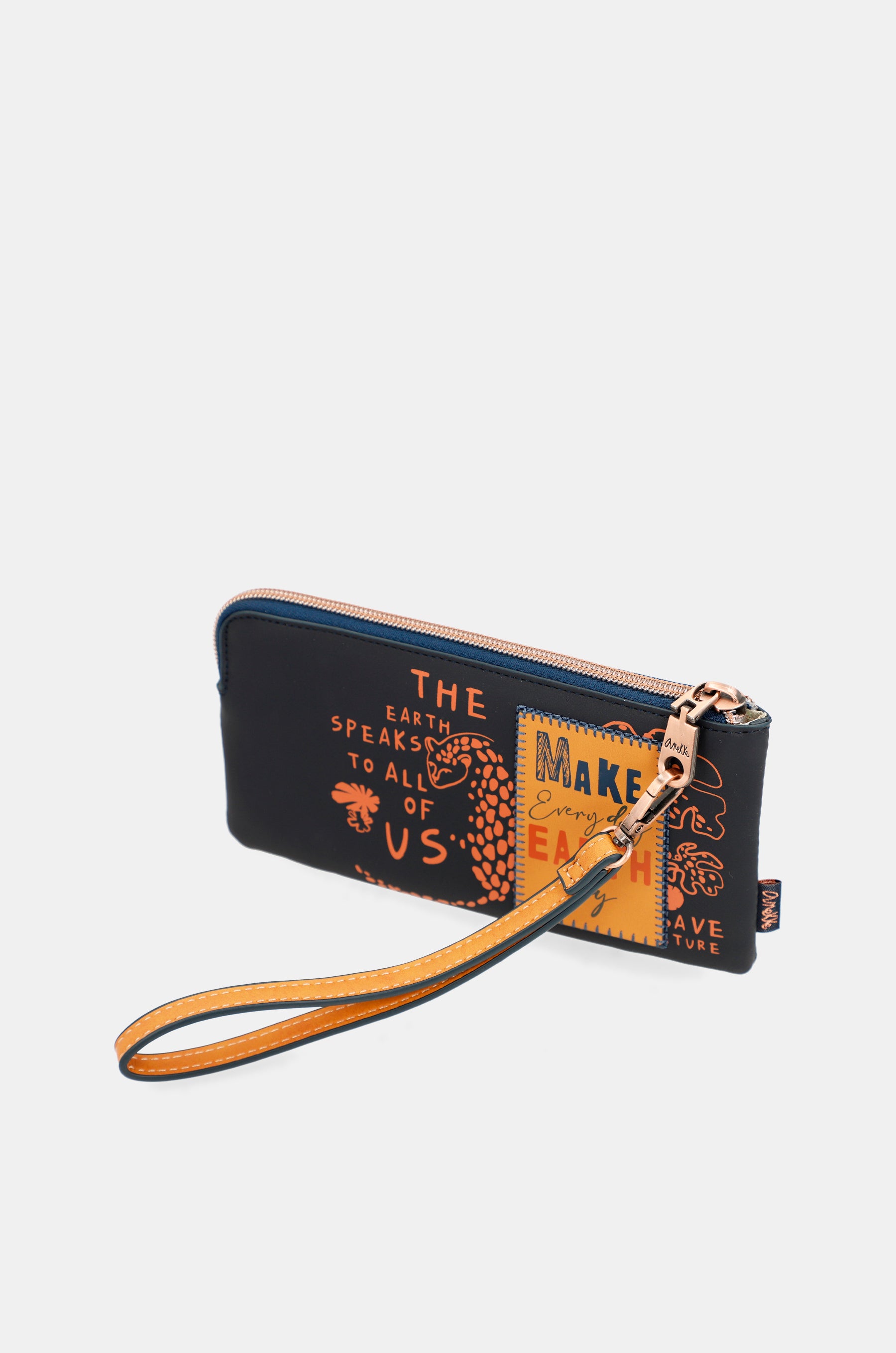 Navy blue RFID wallet Nature Pachamama