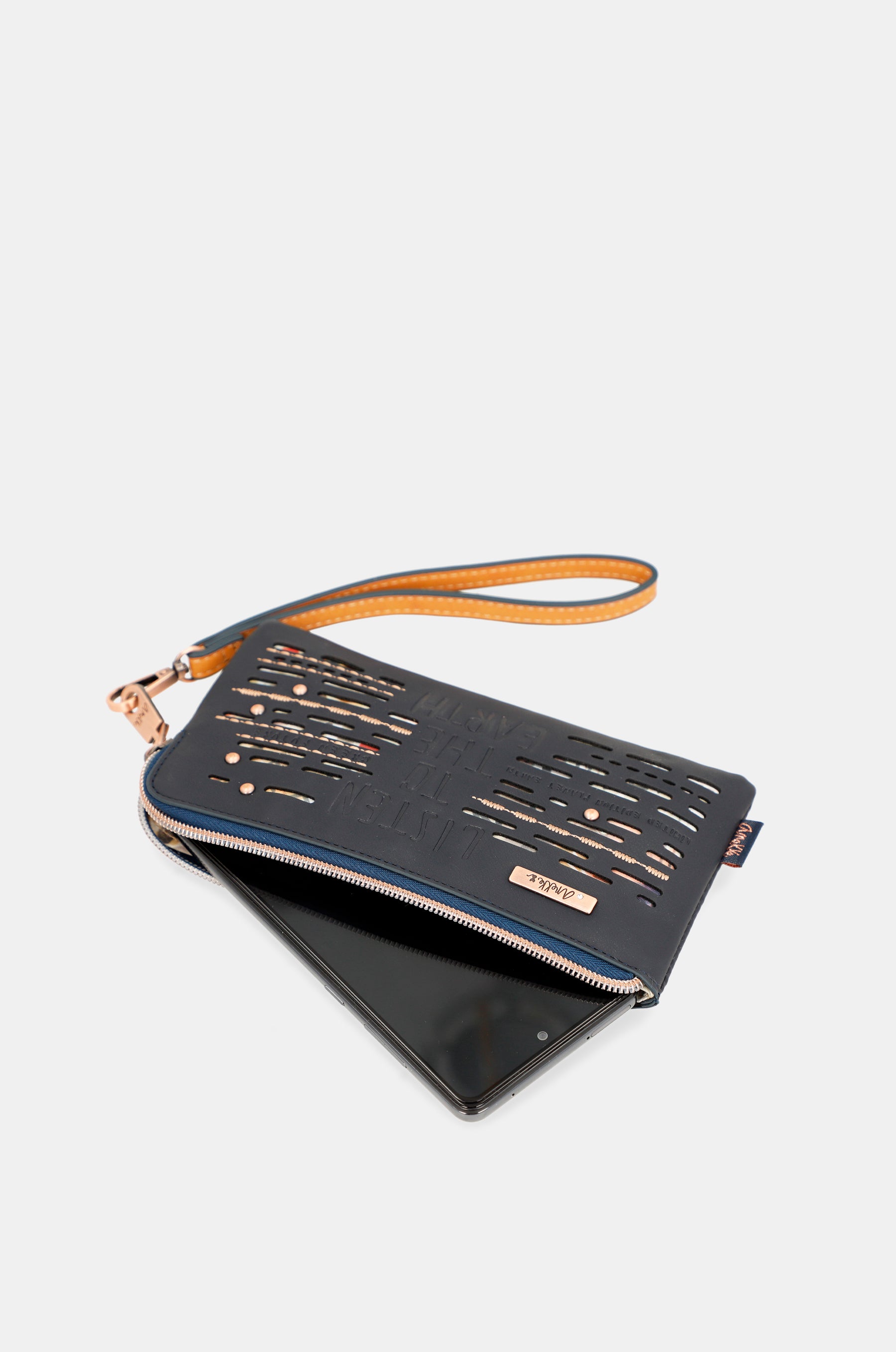Navy blue RFID wallet Nature Pachamama