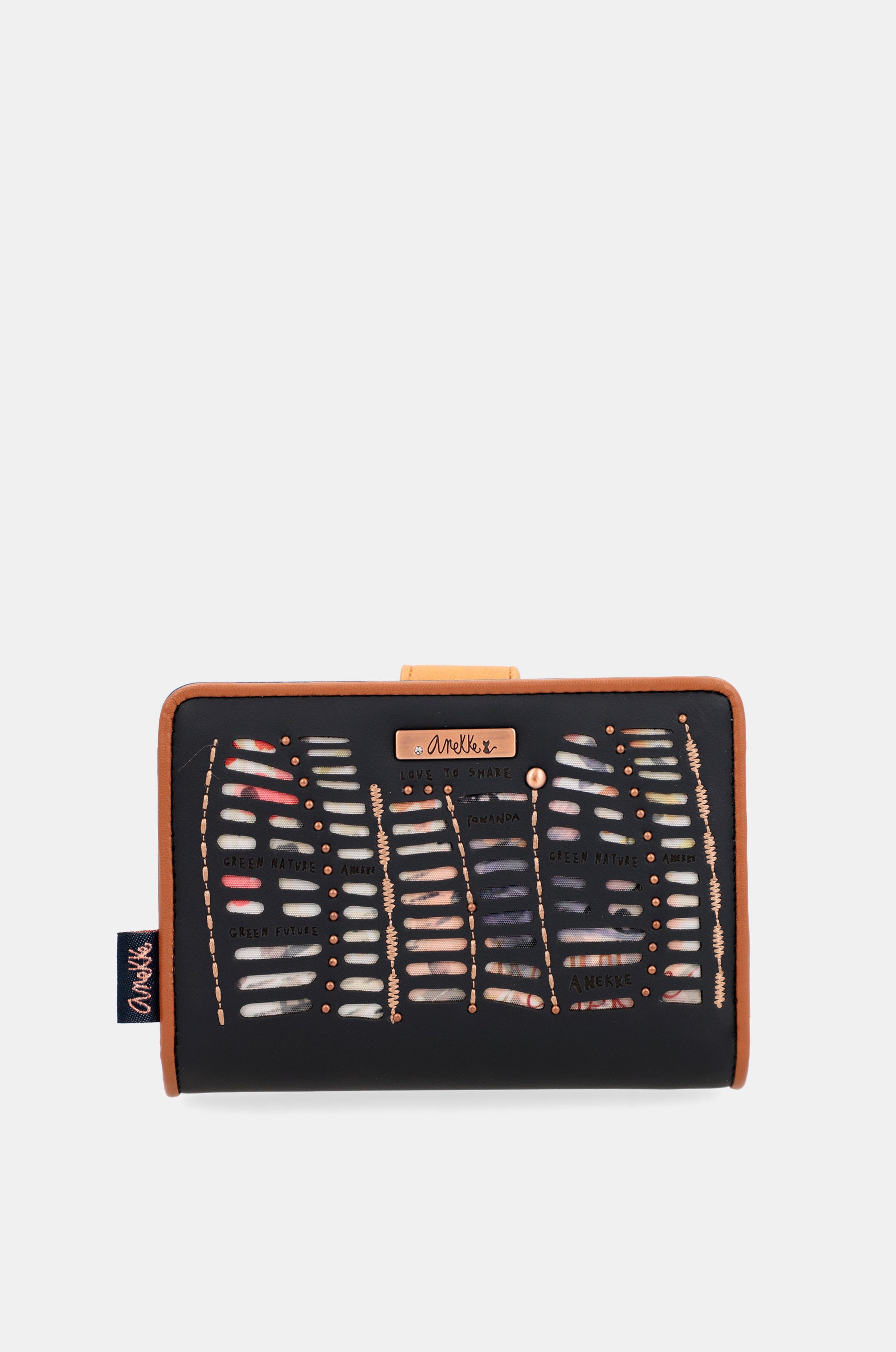 Nature Pachamama medium RFID wallet navy blue