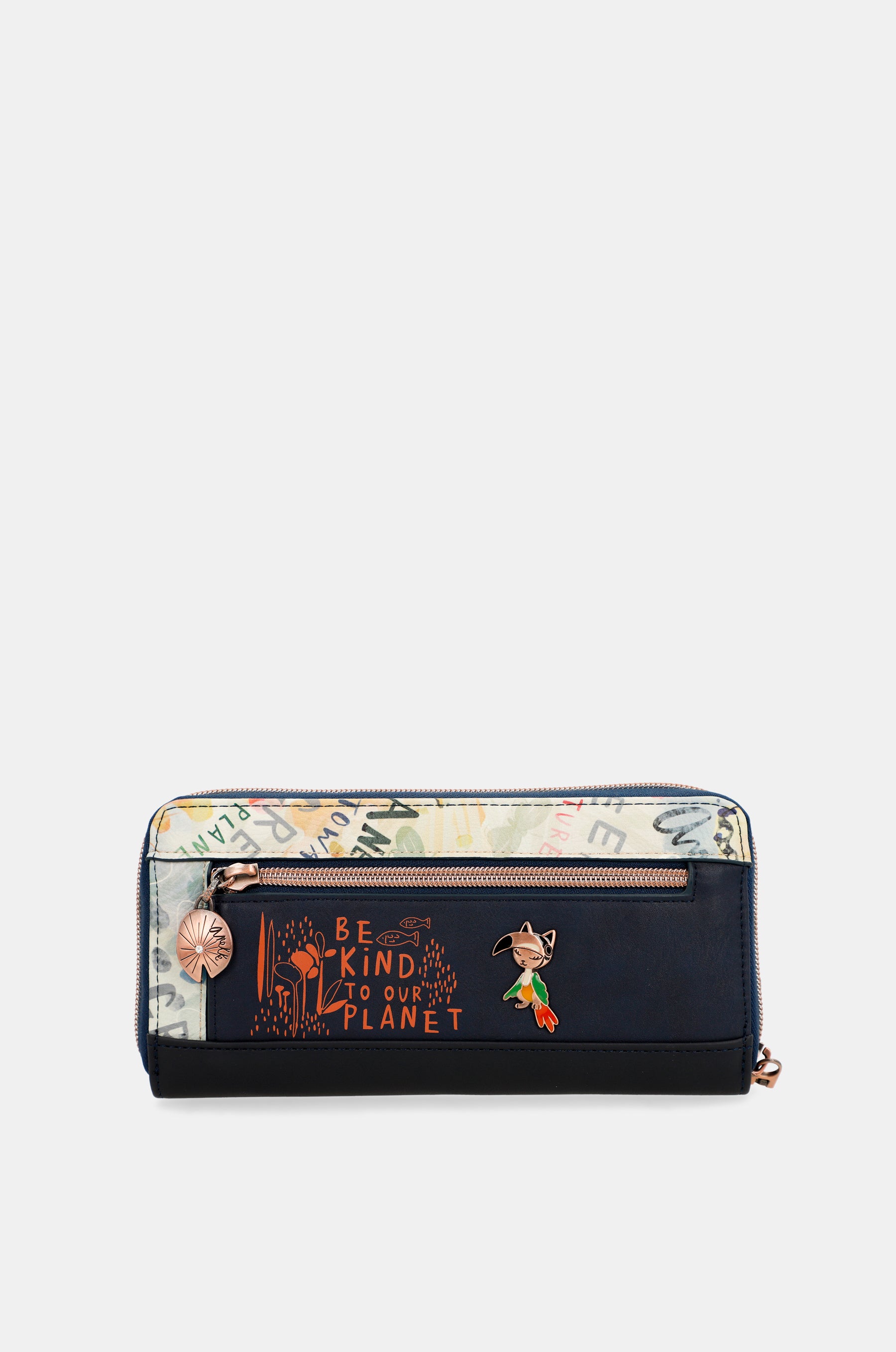 Nature Pachamama large printed RFID wallet