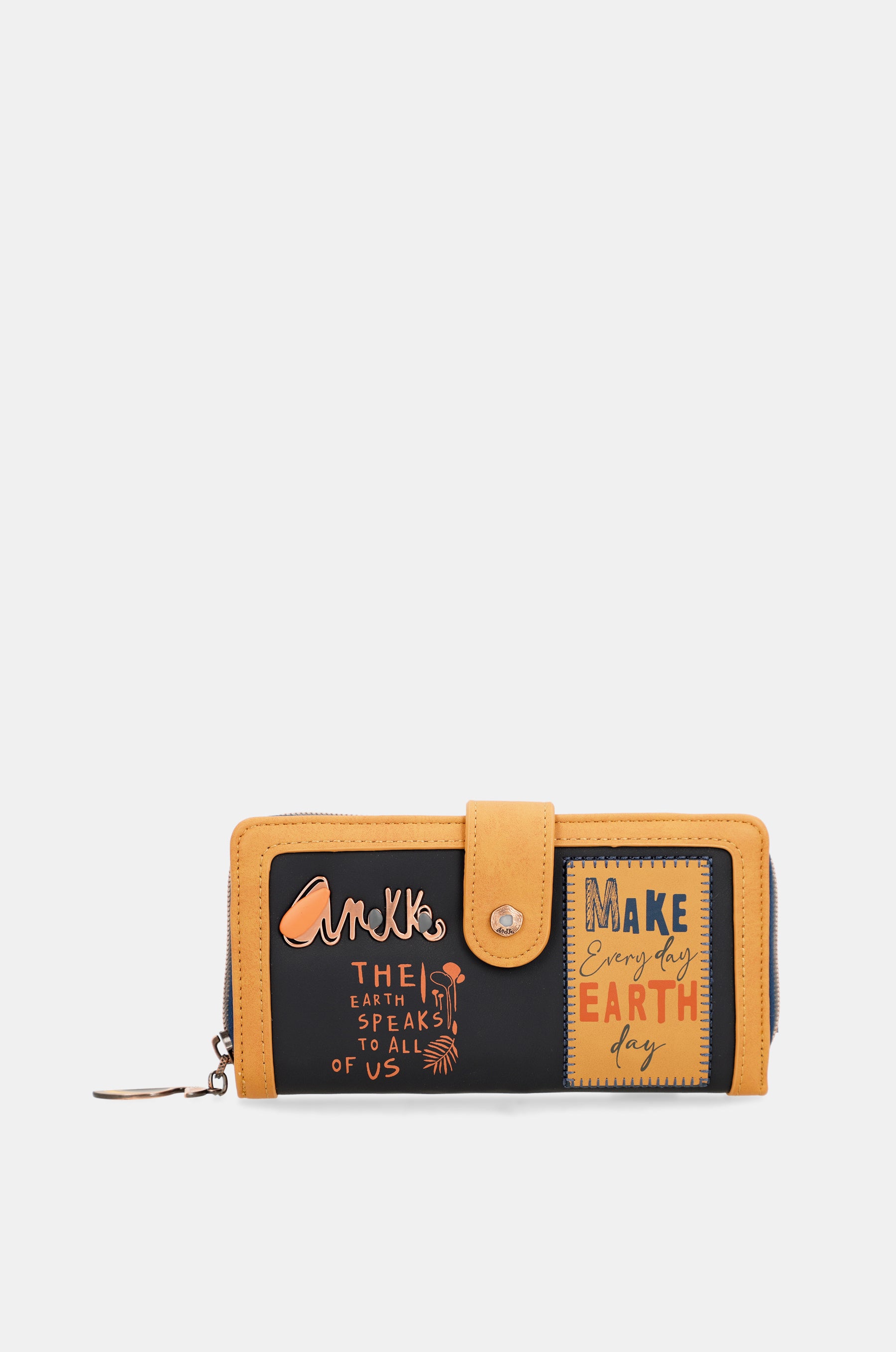 Nature Pachamama navy blue large RFID wallet