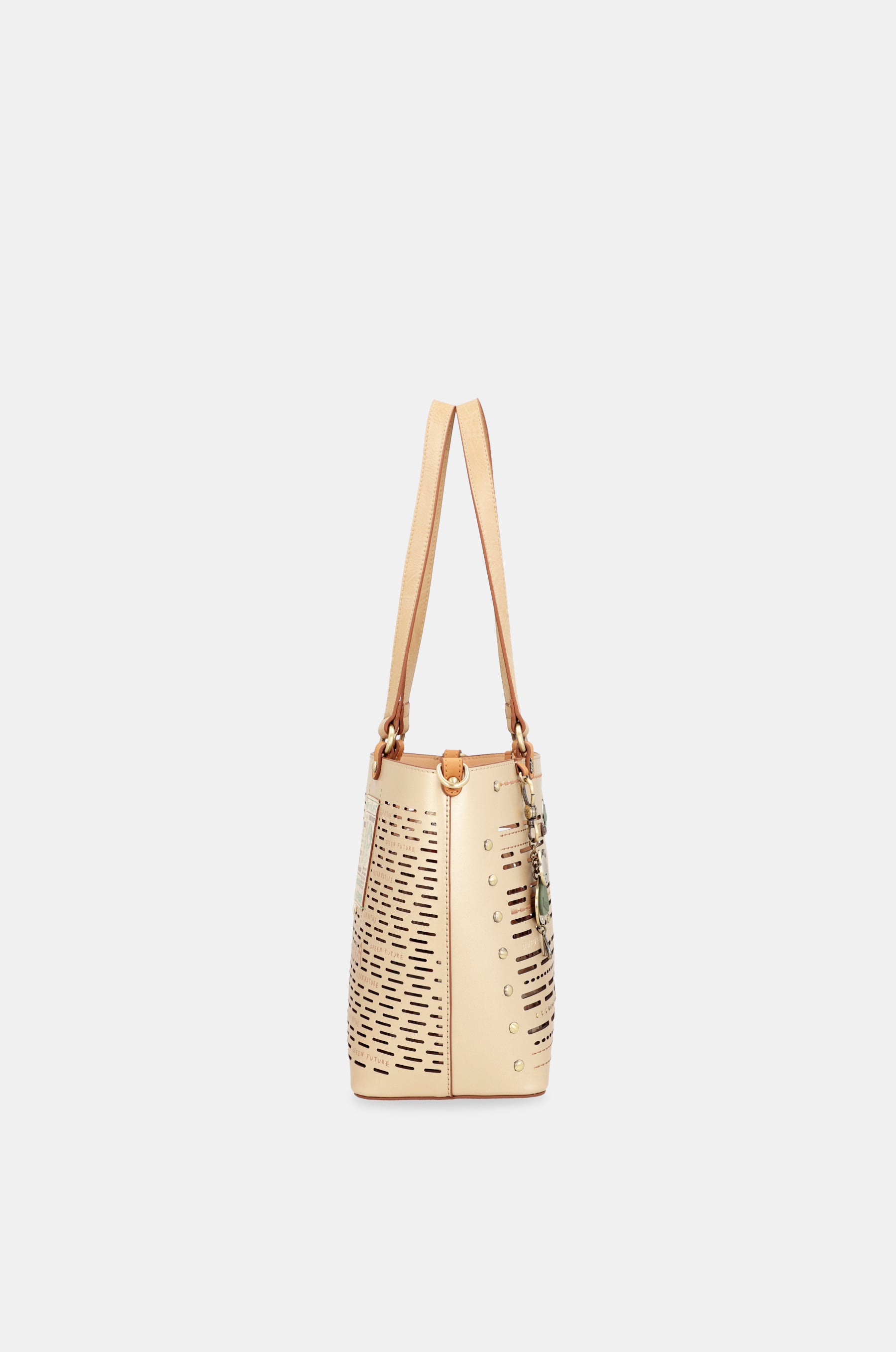 Nature Pachamama large golden tote bag