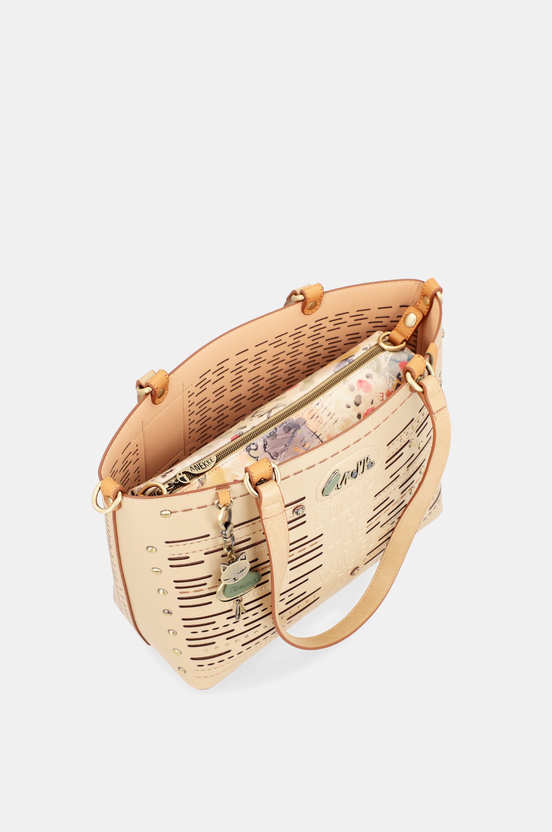 Nature Pachamama large golden tote bag