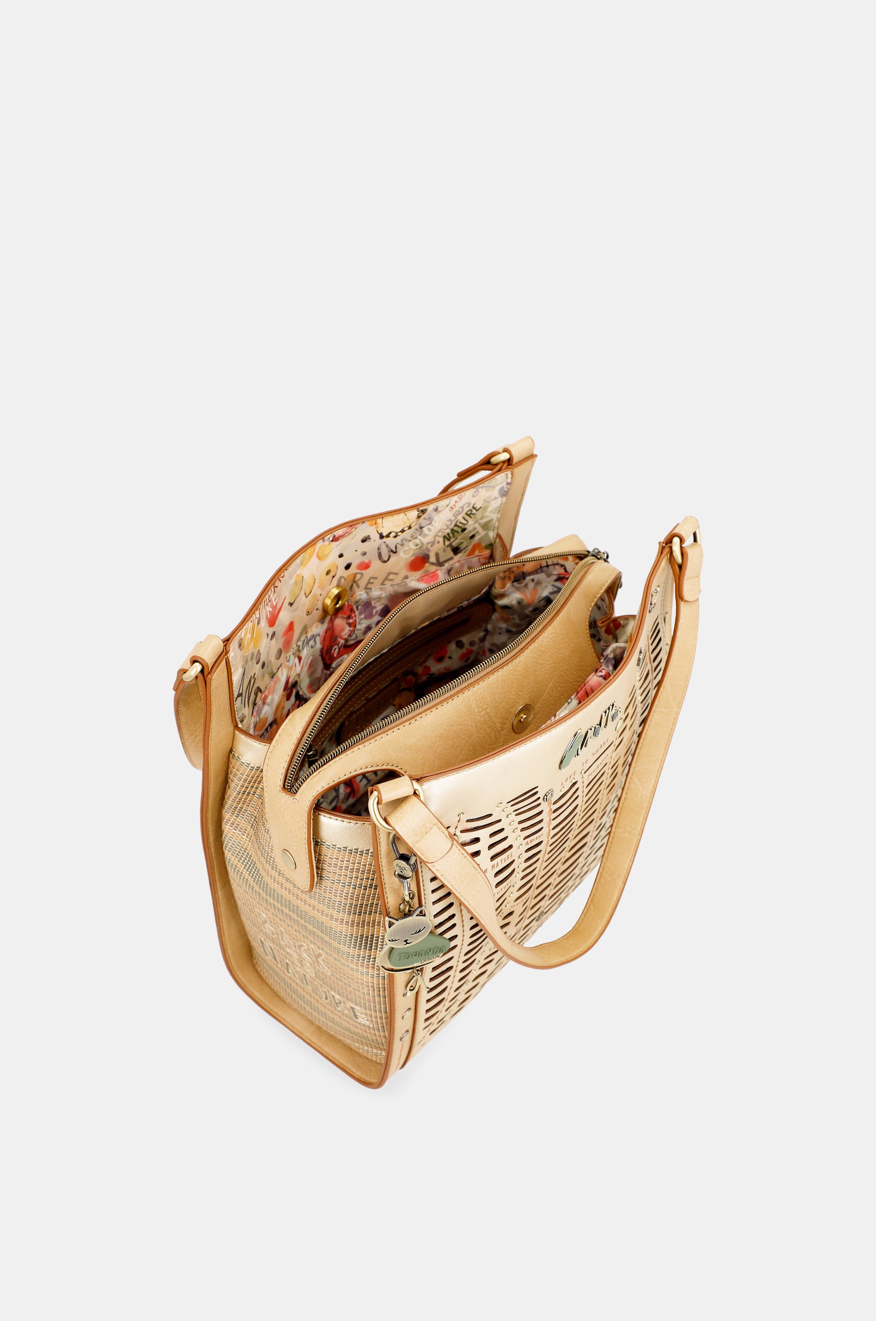 Nature Pachamama golden crossbody bag anekke