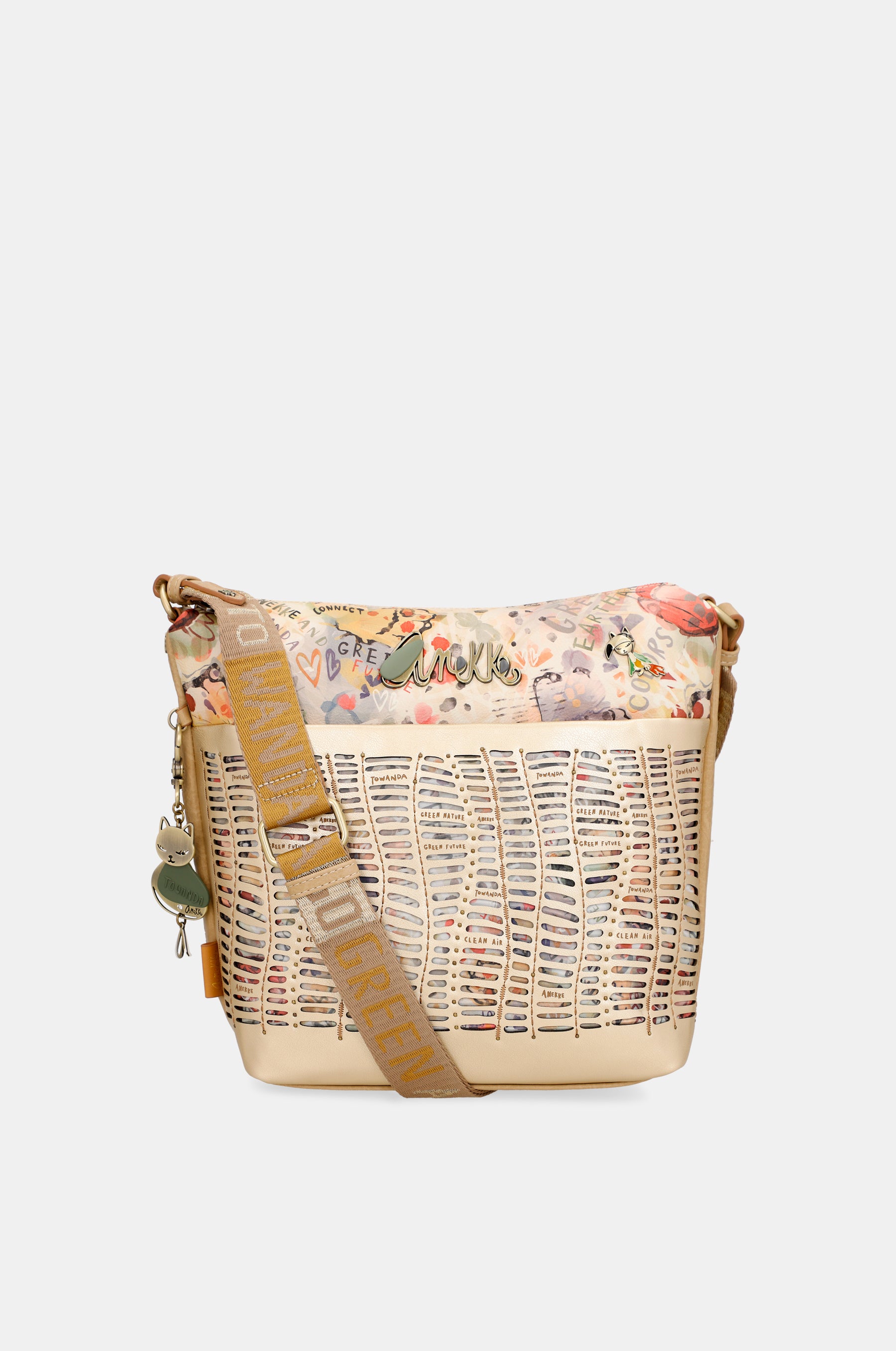 Nature Pachamama golden crossbody bag