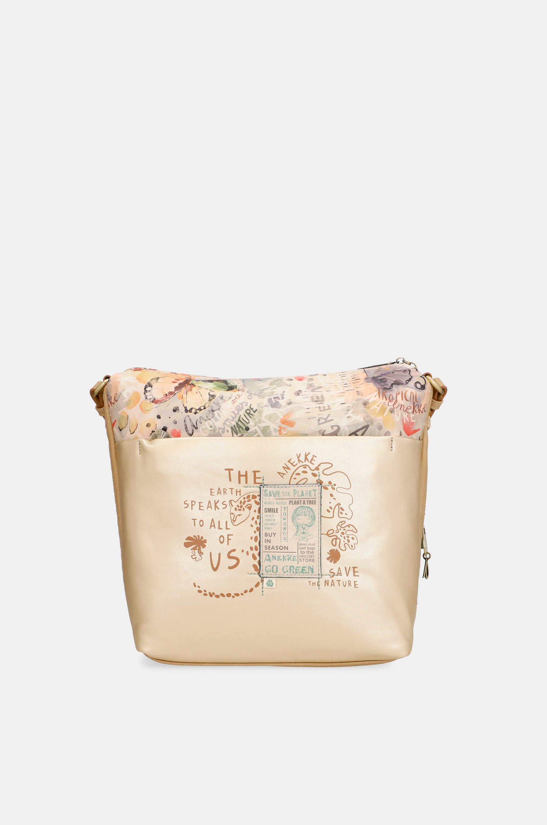 Nature Pachamama golden crossbody bag