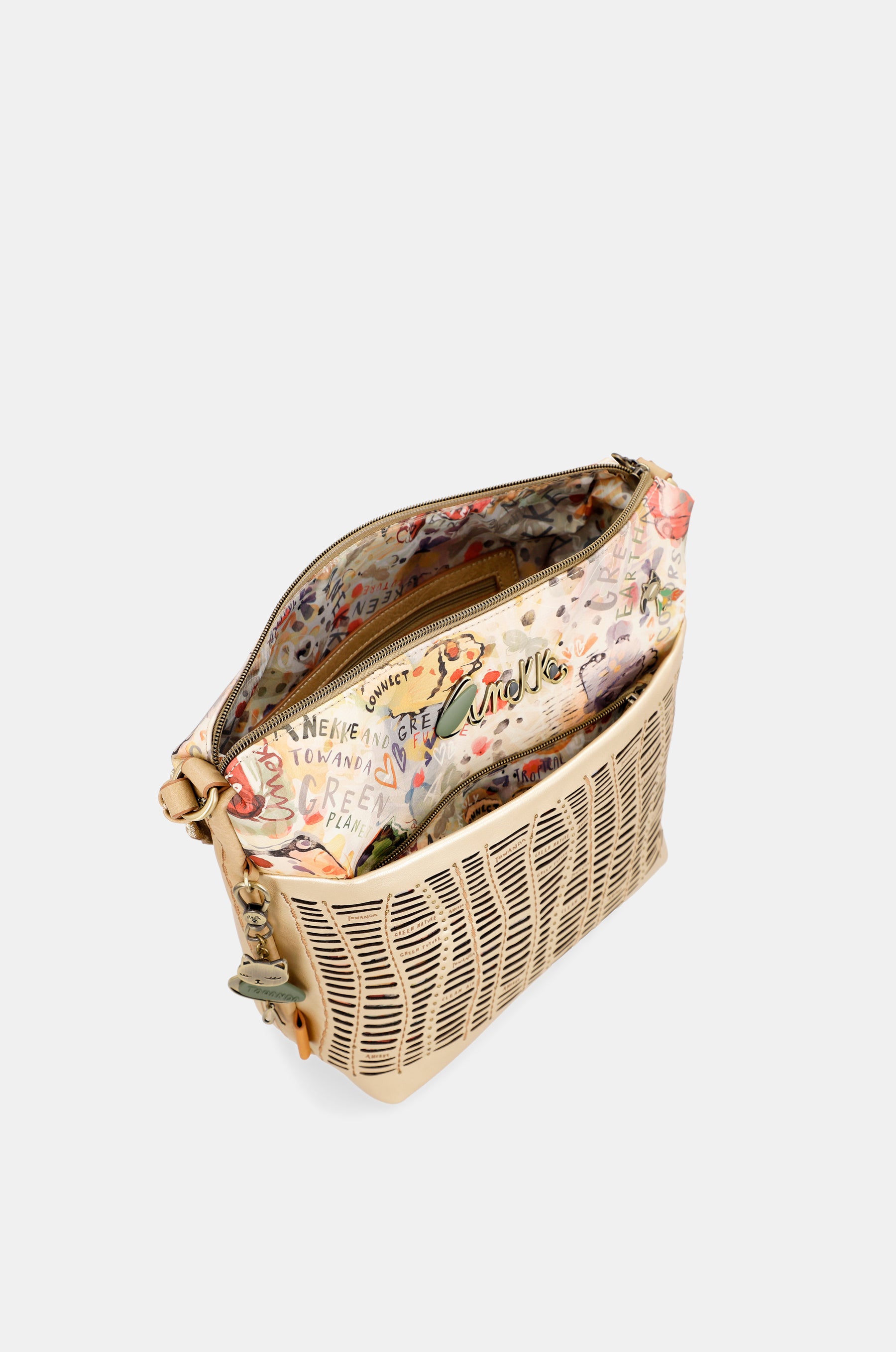 Nature Pachamama golden crossbody bag