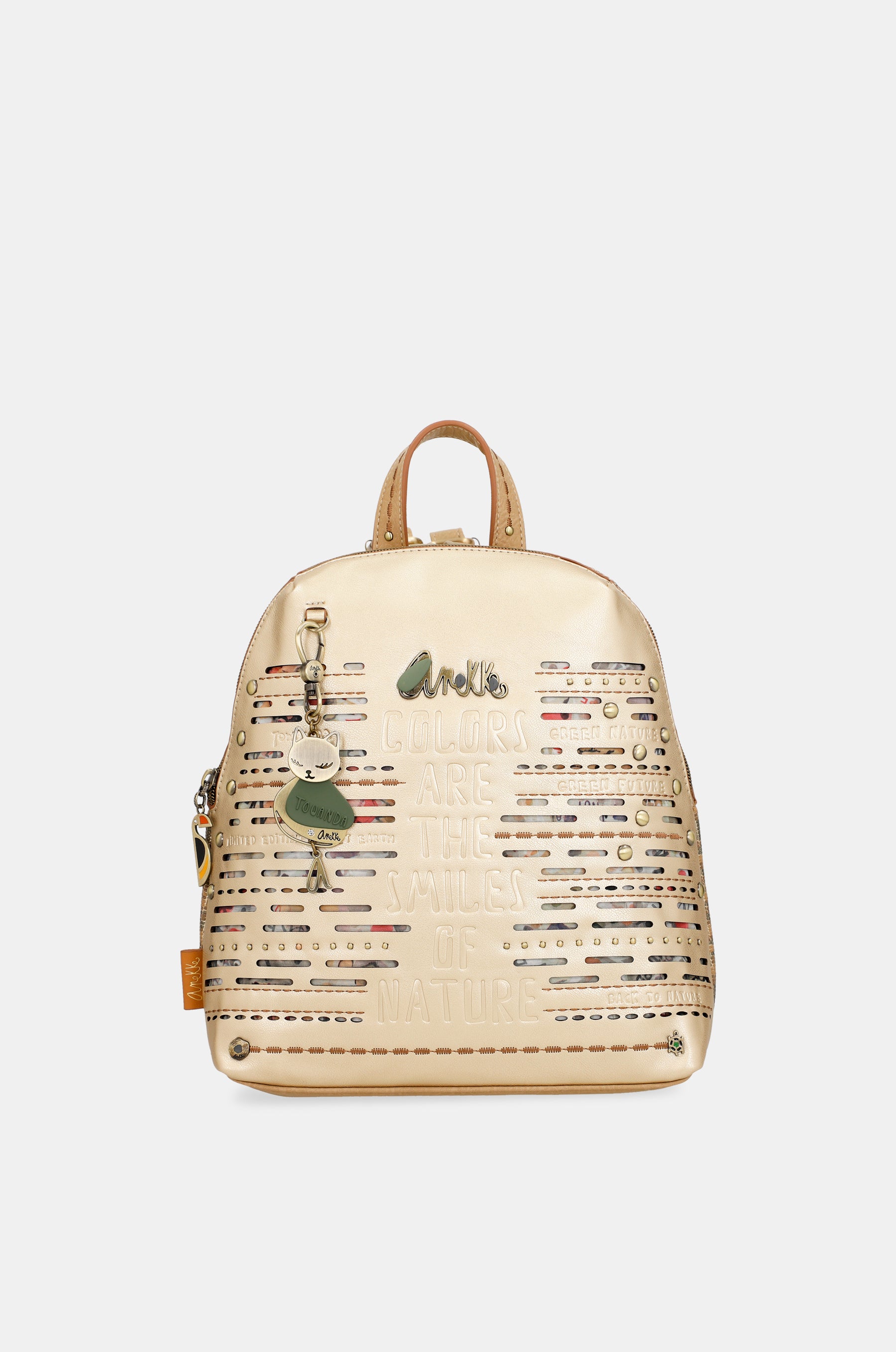 Nature Pachamama golden backpack