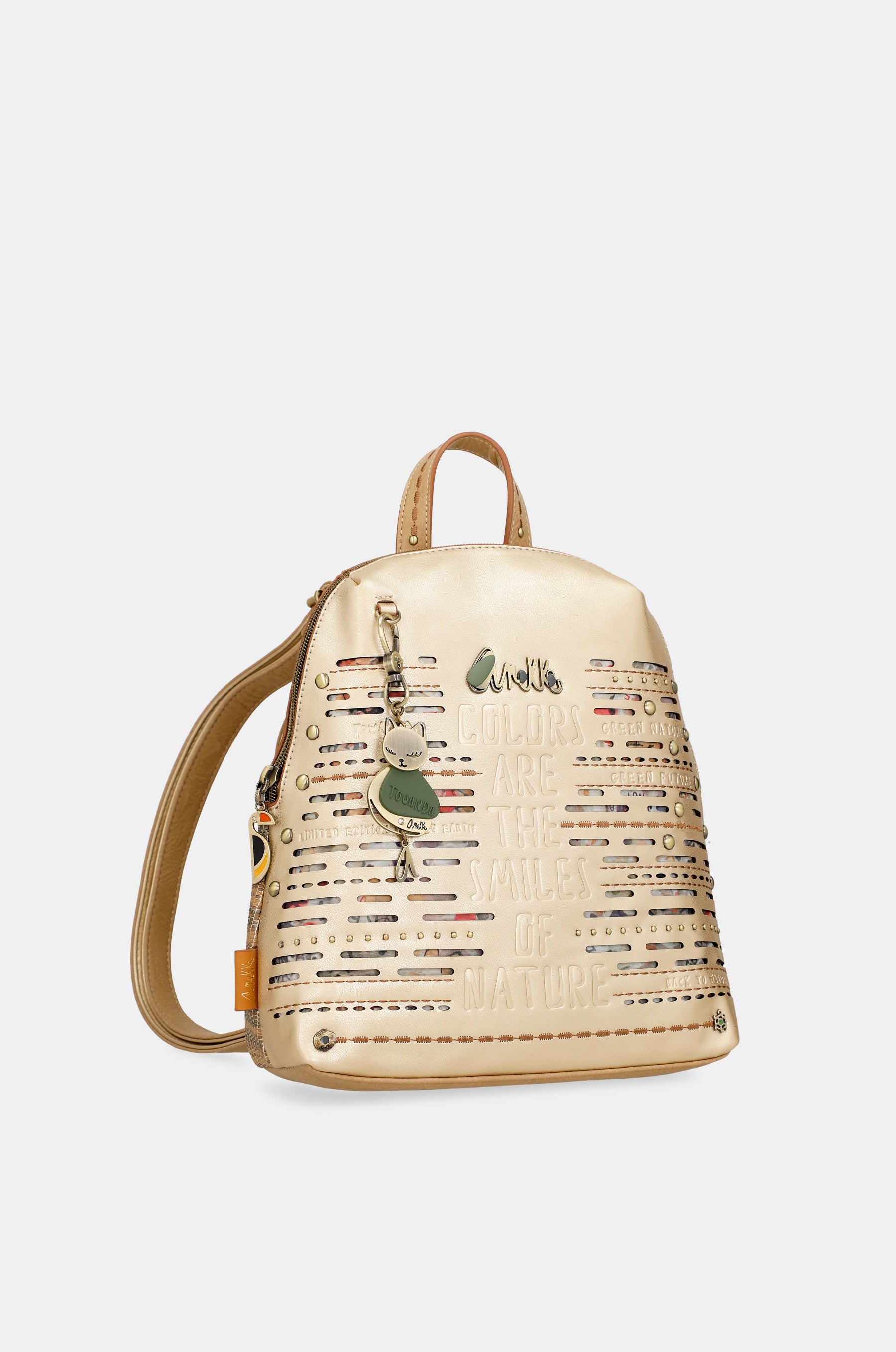 Nature Pachamama golden backpack