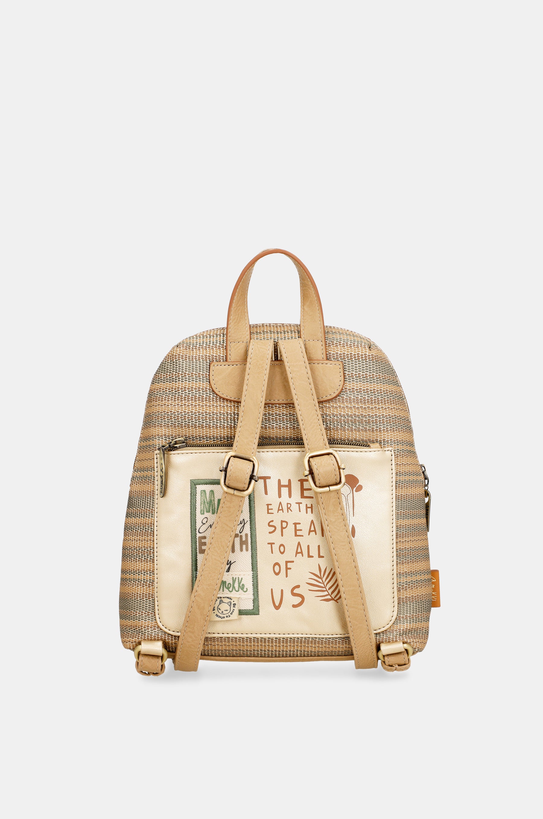 Nature Pachamama golden backpack