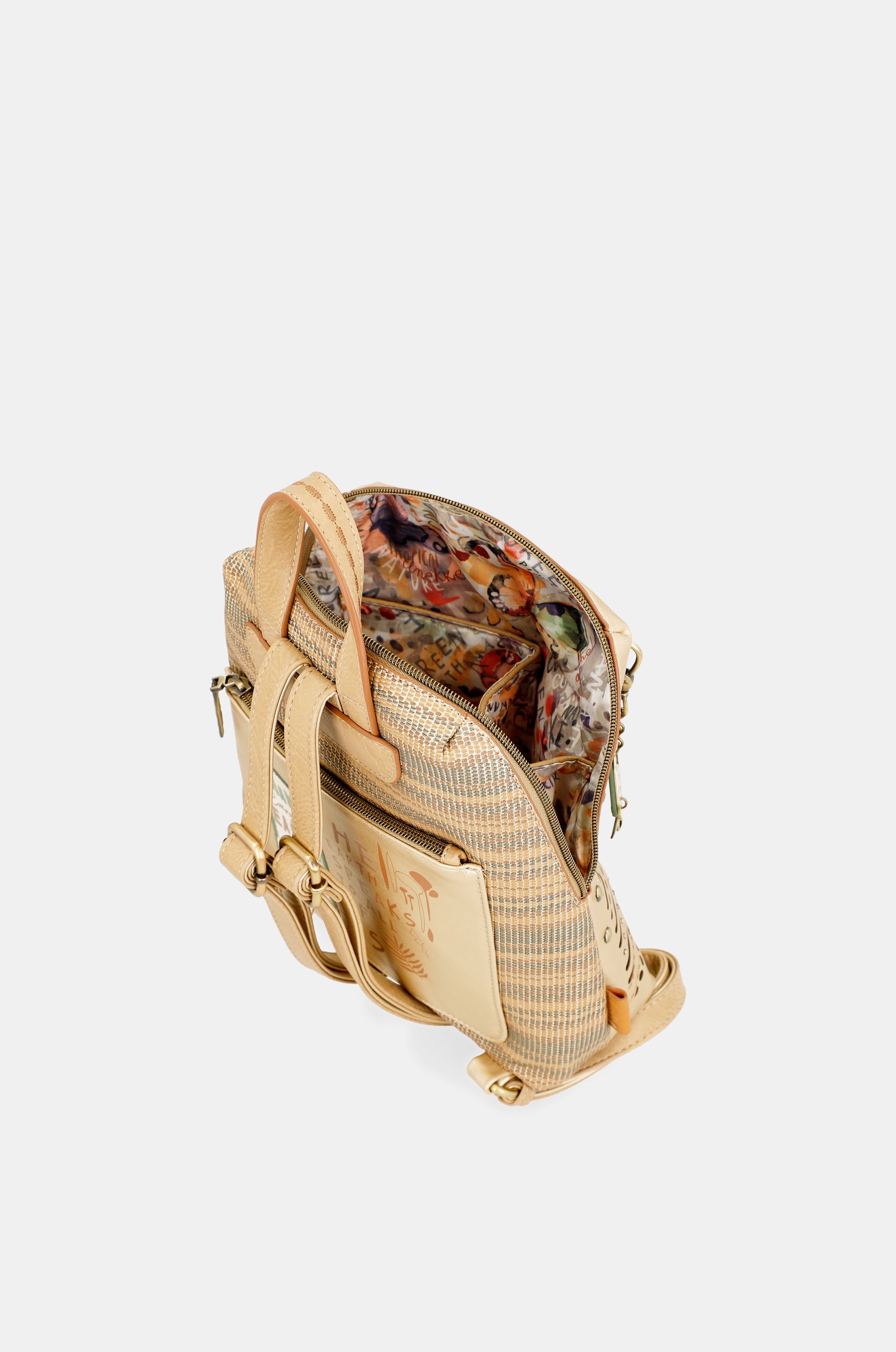 Nature Pachamama golden backpack