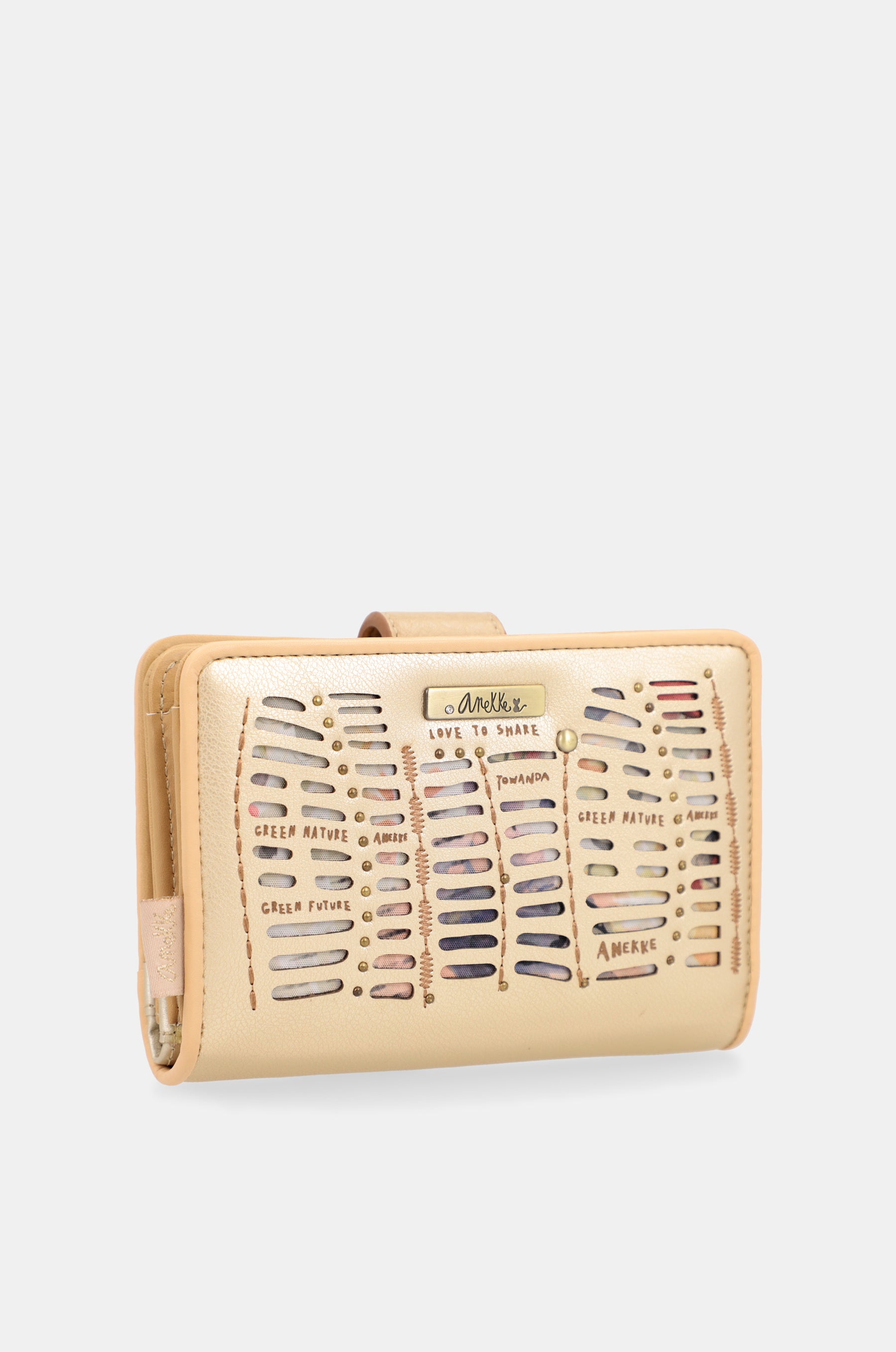 Nature Pachamama gold medium RFID wallet