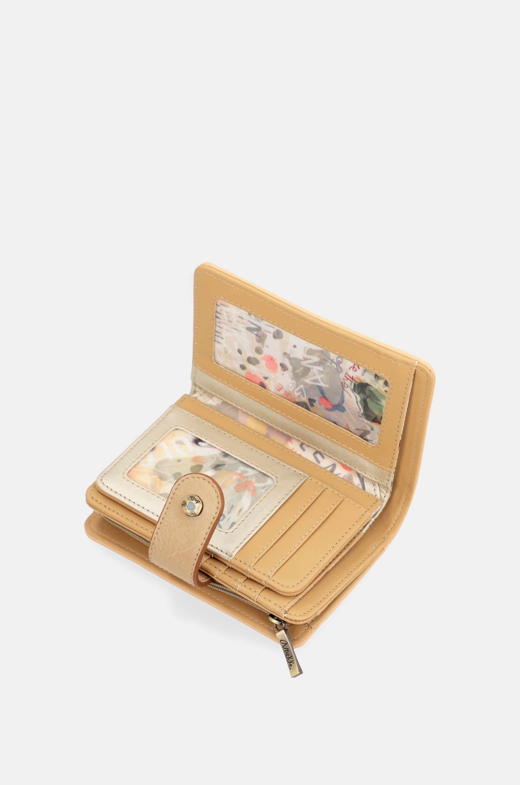 Nature Pachamama gold medium RFID wallet