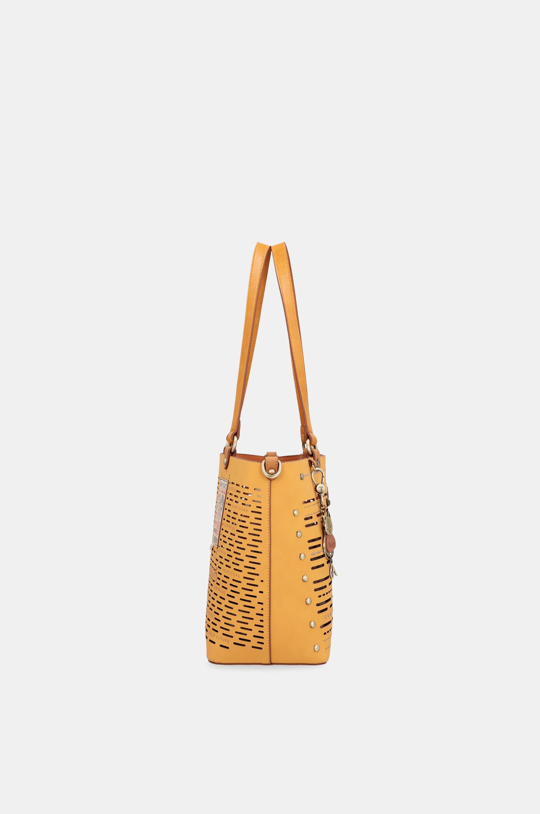 Nature Pachamama ochre large tote bag
