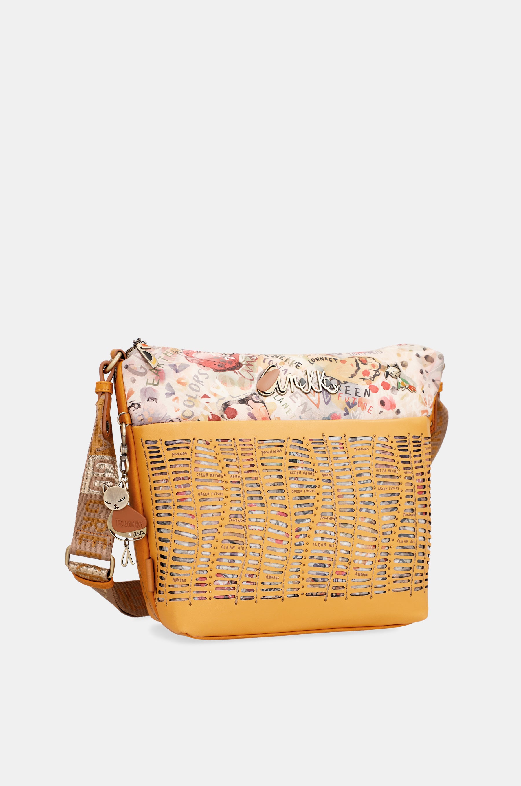 Nature Pachamama ochre large messenger bag
