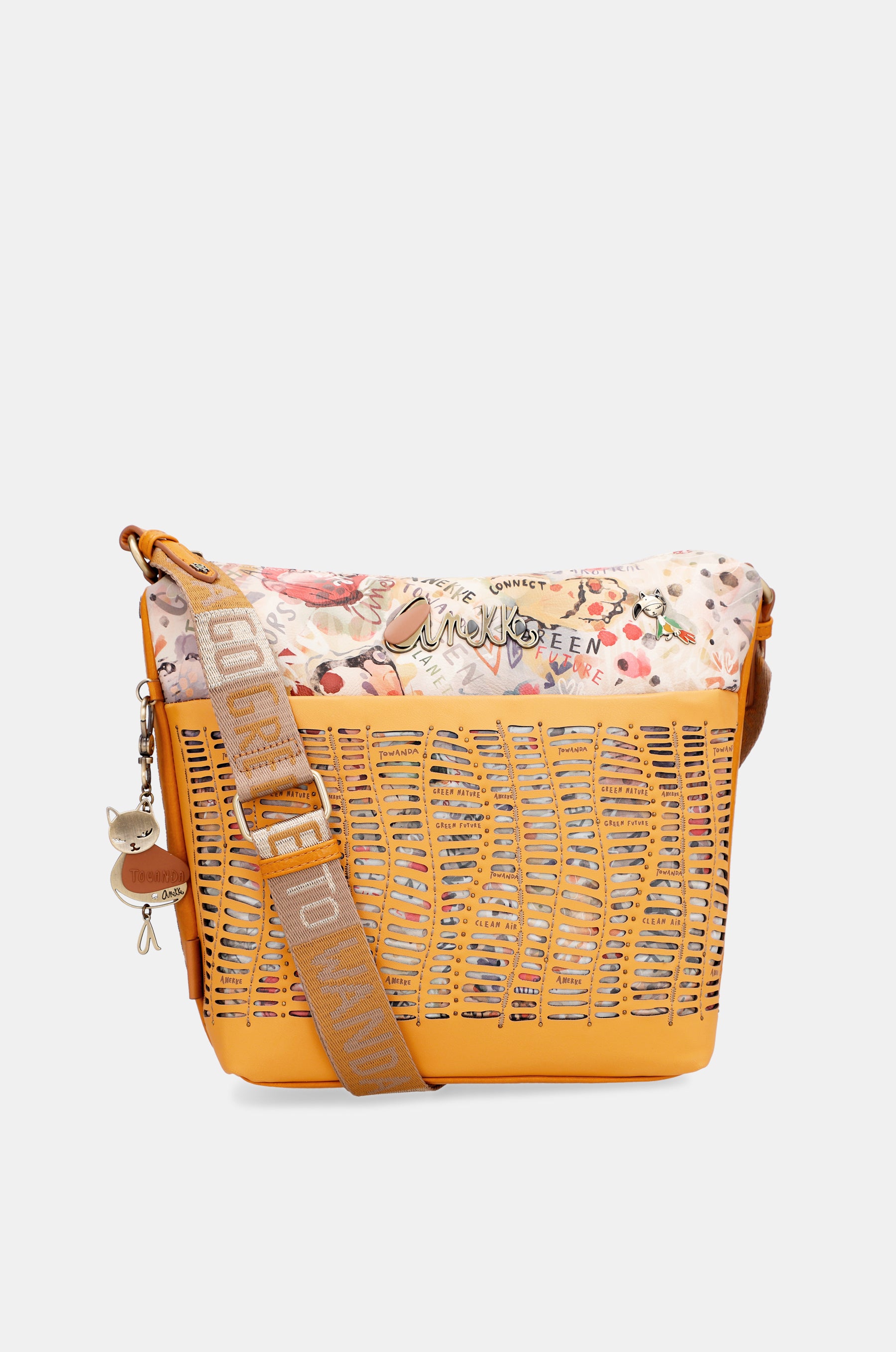 Nature Pachamama ochre large messenger bag