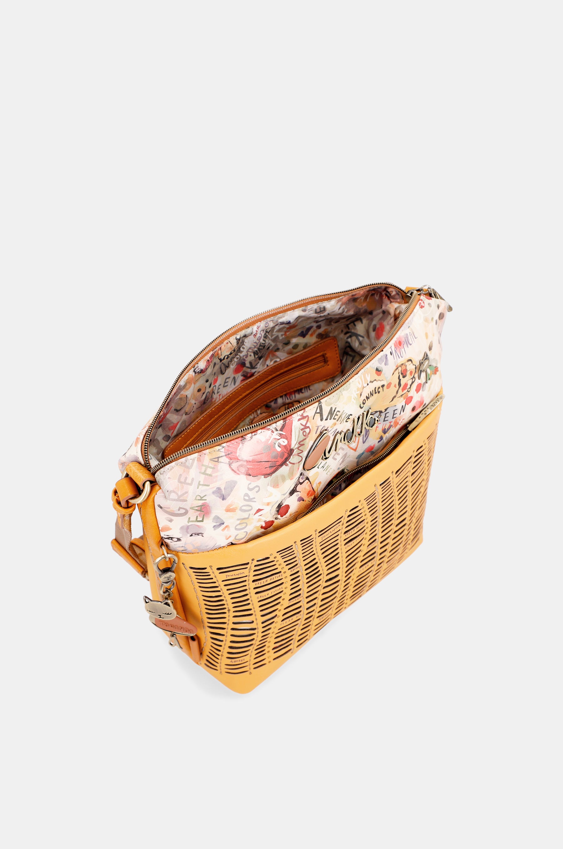 Nature Pachamama ochre large messenger bag