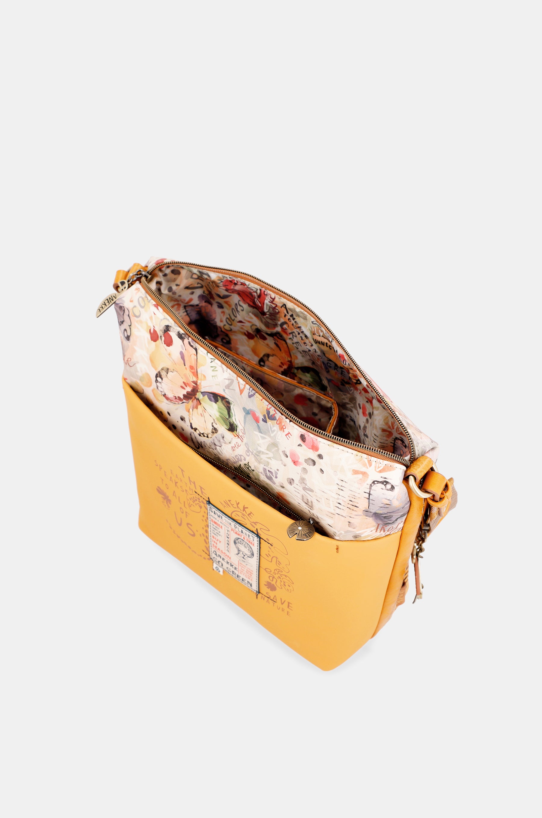 Nature Pachamama ochre large messenger bag