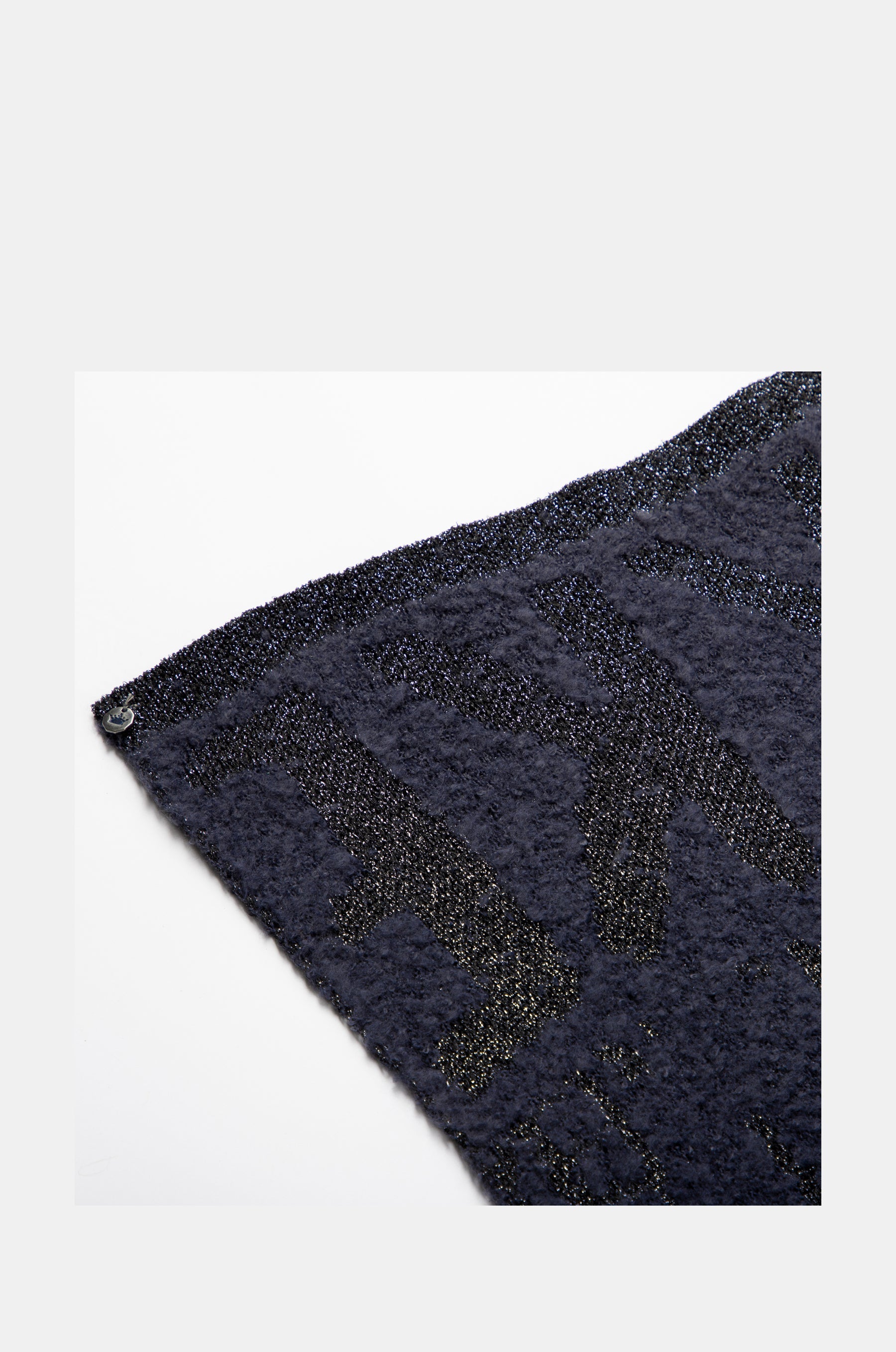 Navy blue logomania scarf.