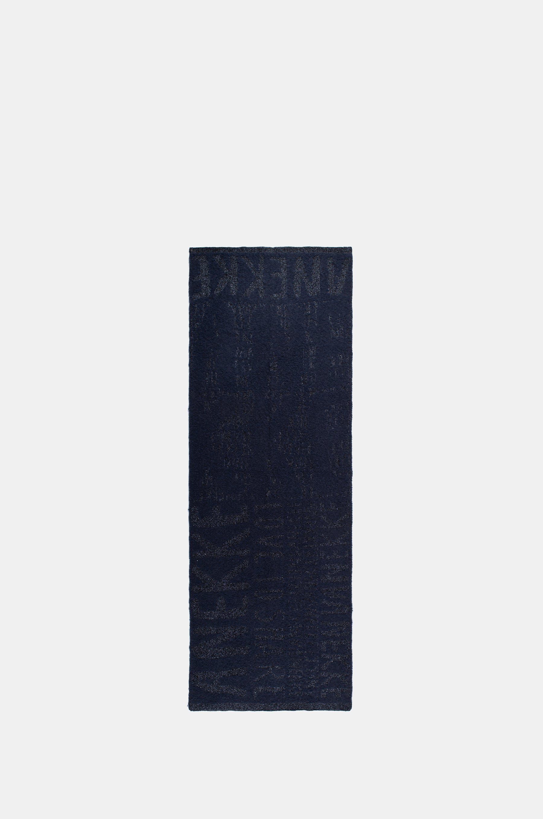 Navy blue logomania scarf.