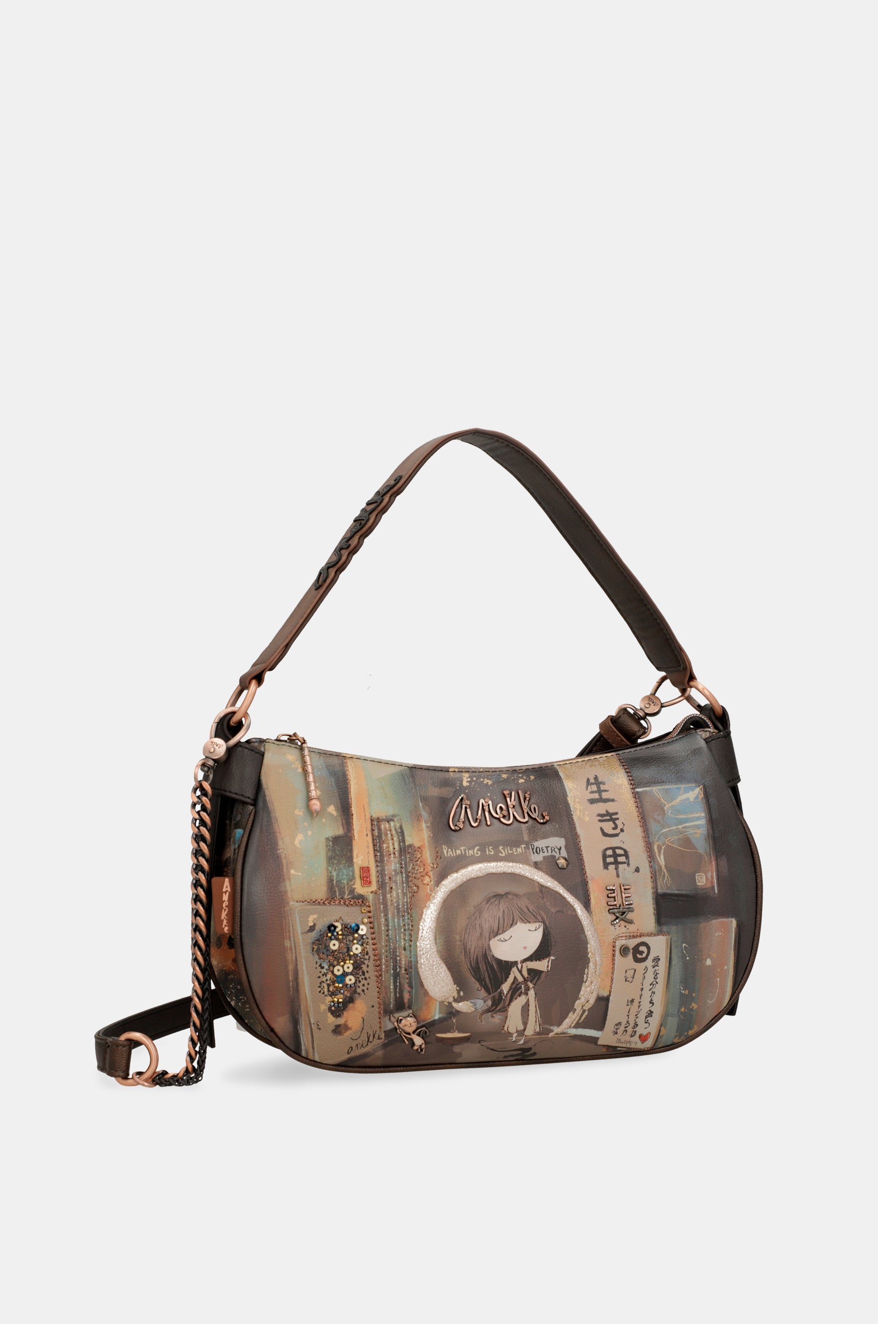 Shōen oval bag with chain