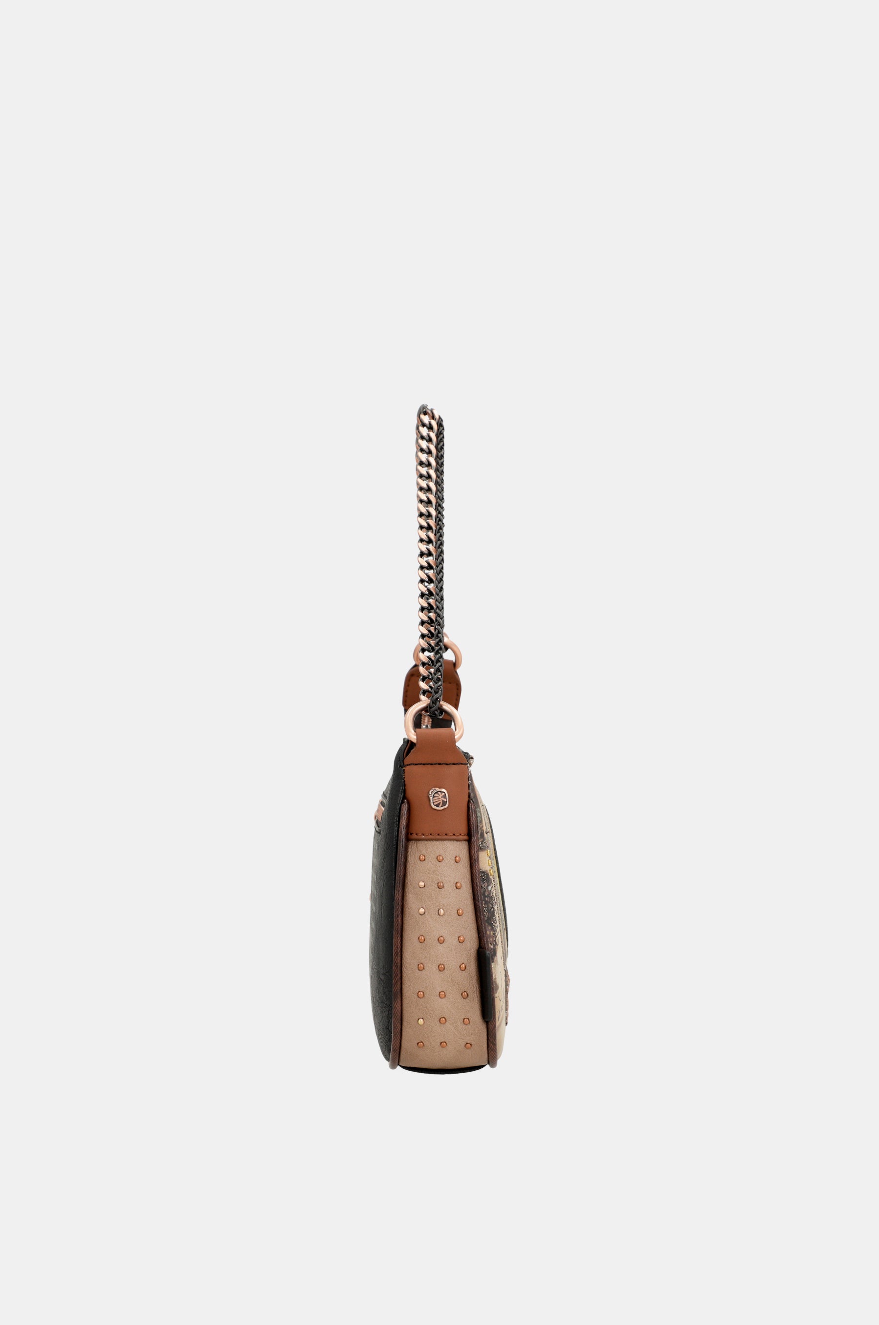 Shōen metal handle baguette bag
