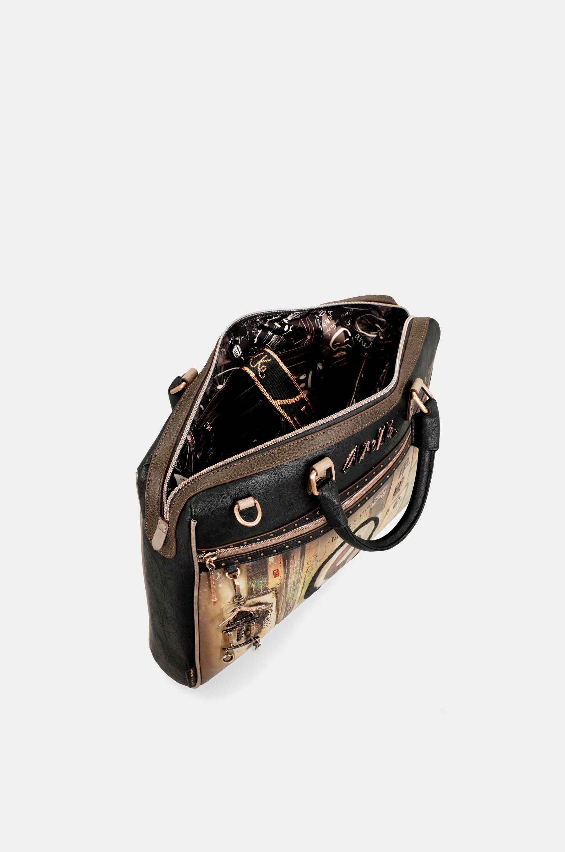 Shōen black briefcase