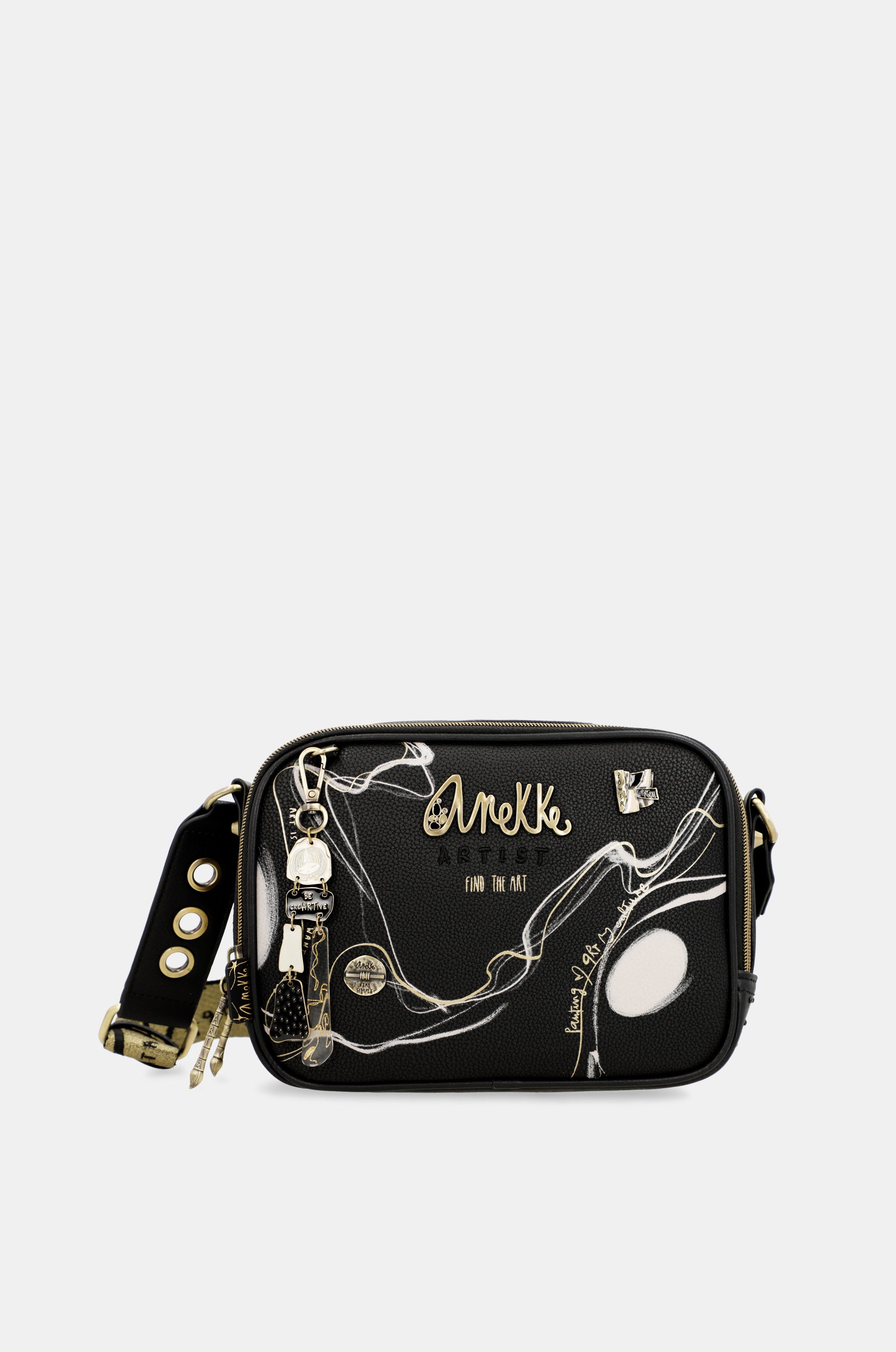 Nature Shodō black shoulder bag with 2 compartments