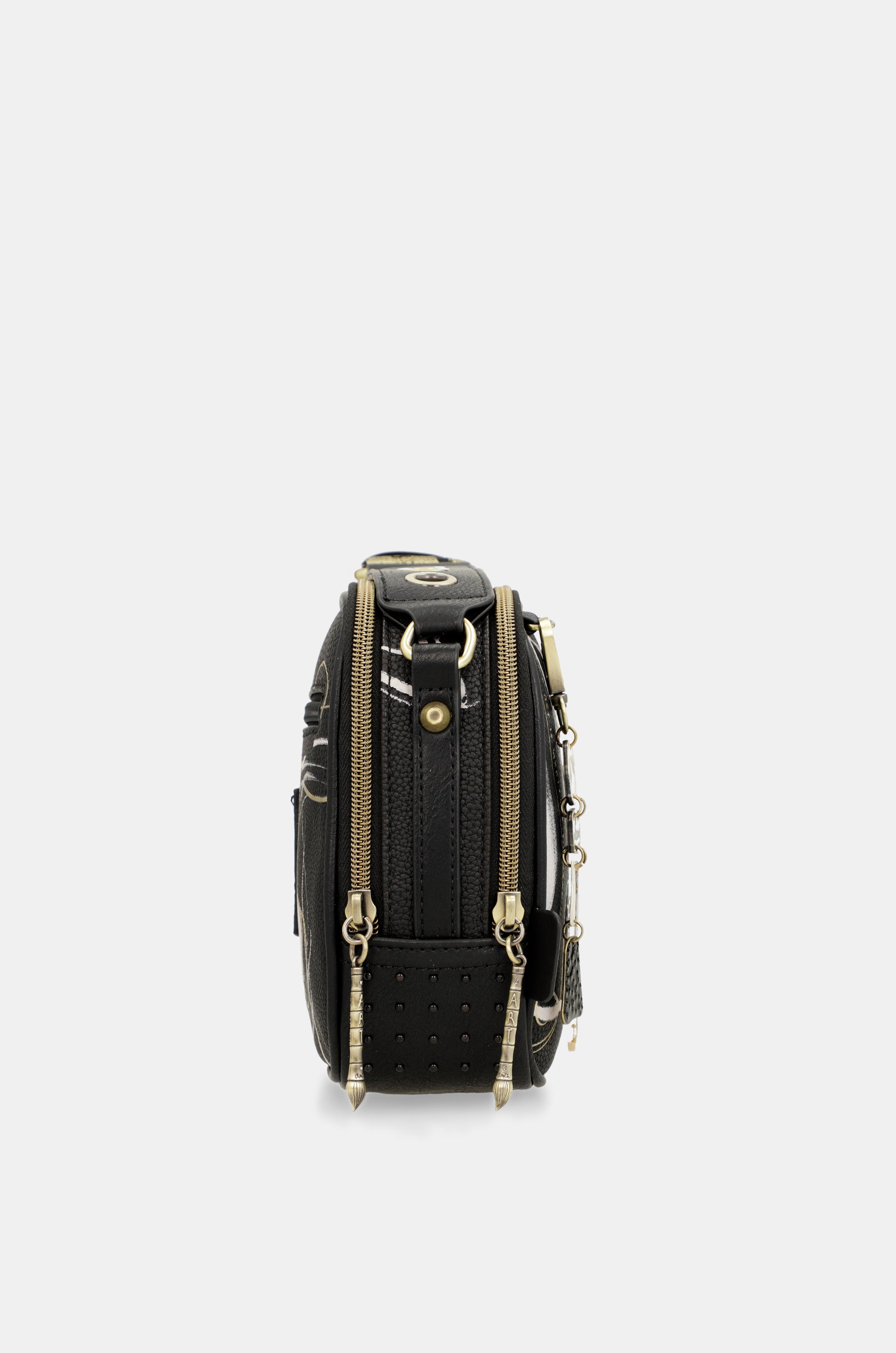 Nature Shodō black shoulder bag with 2 compartments