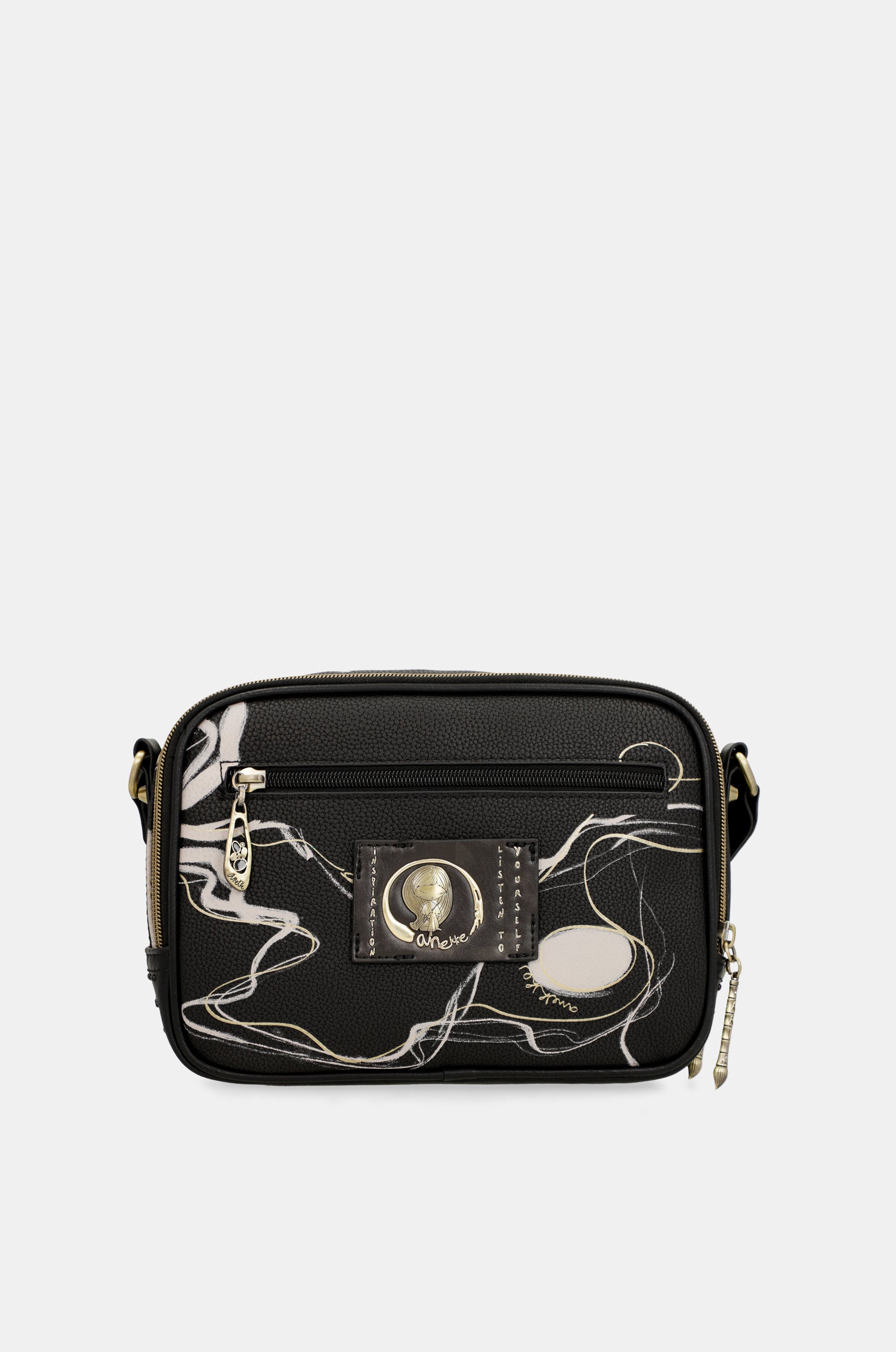 Nature Shodō black shoulder bag with 2 compartments