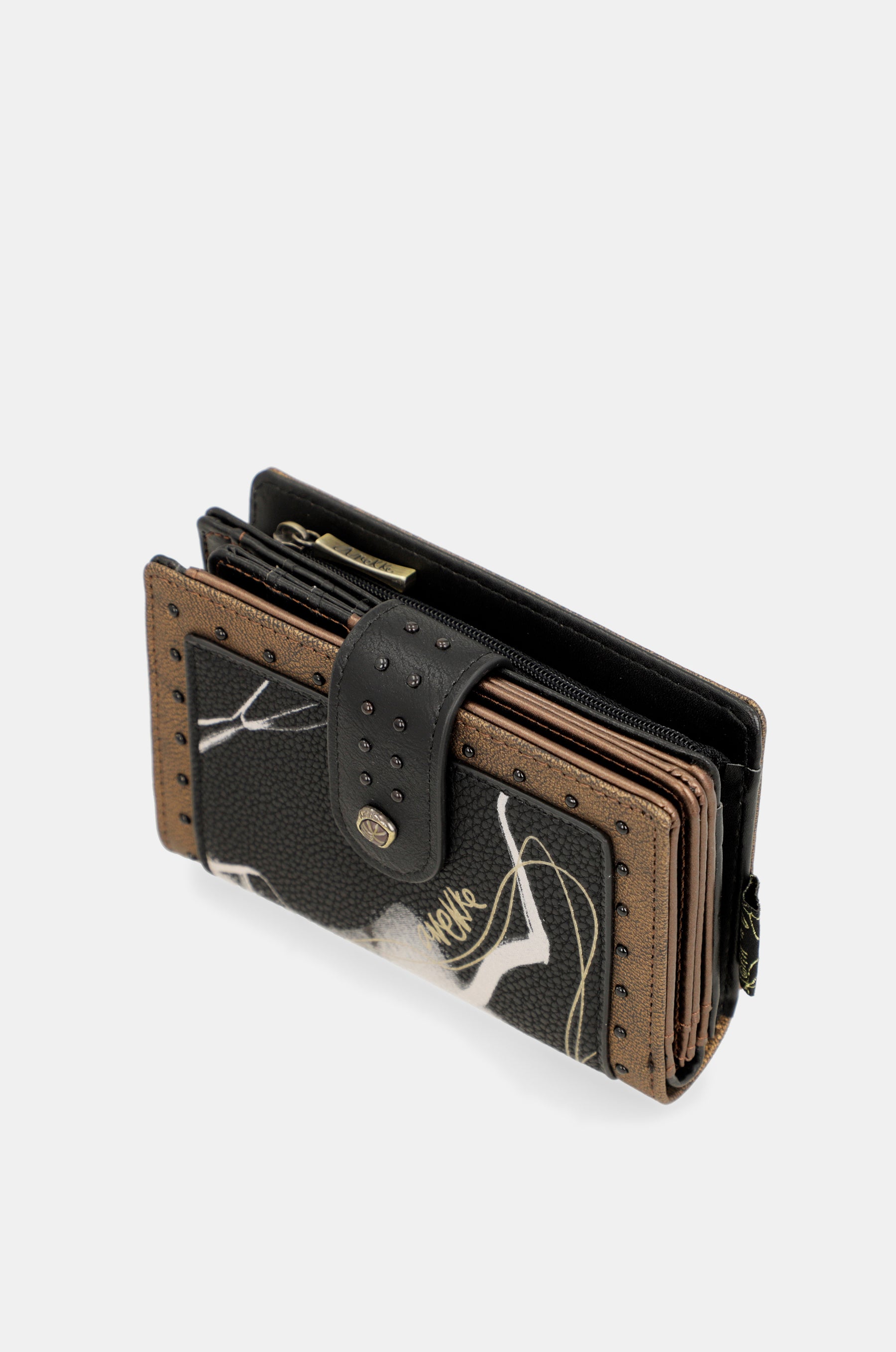 Nature Shodō black flexible RFID wallet