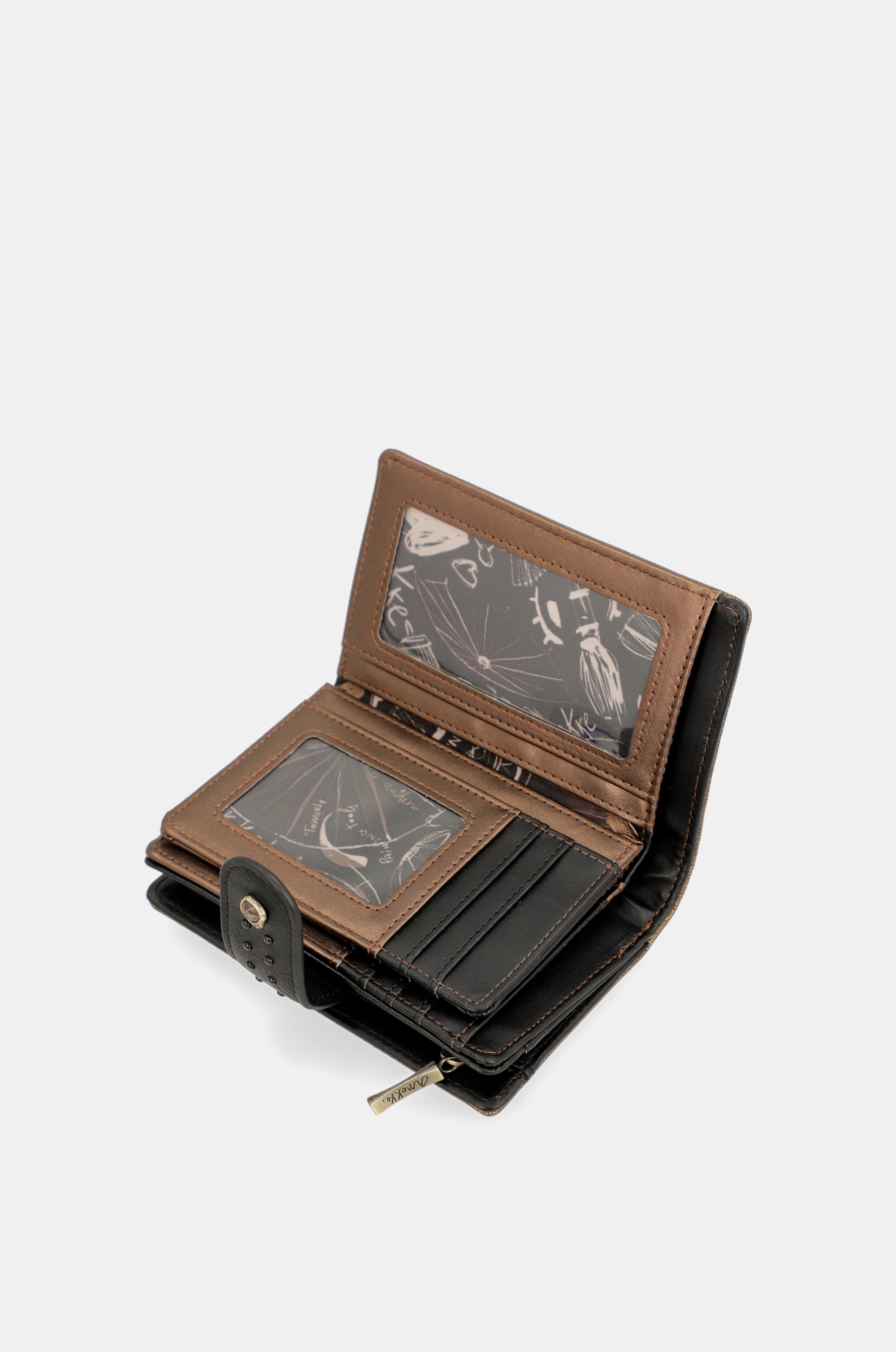 Nature Shodō black flexible RFID wallet