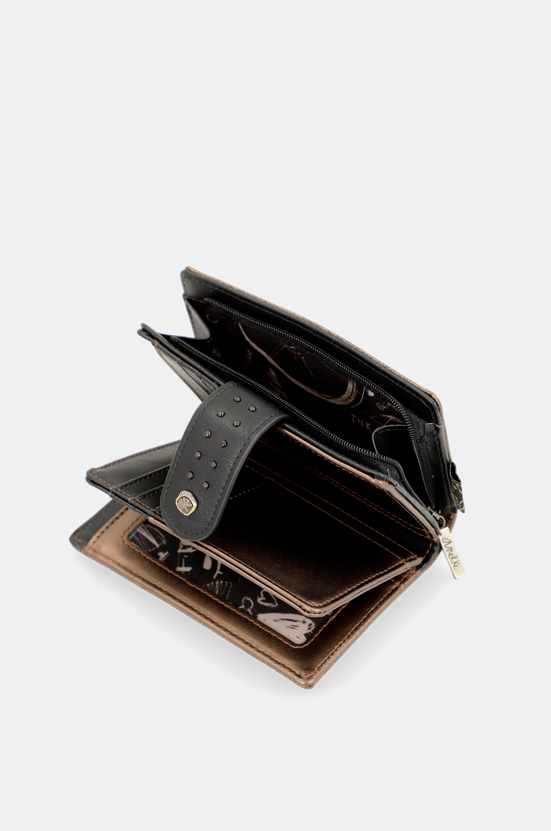 Nature Shodō black flexible RFID wallet