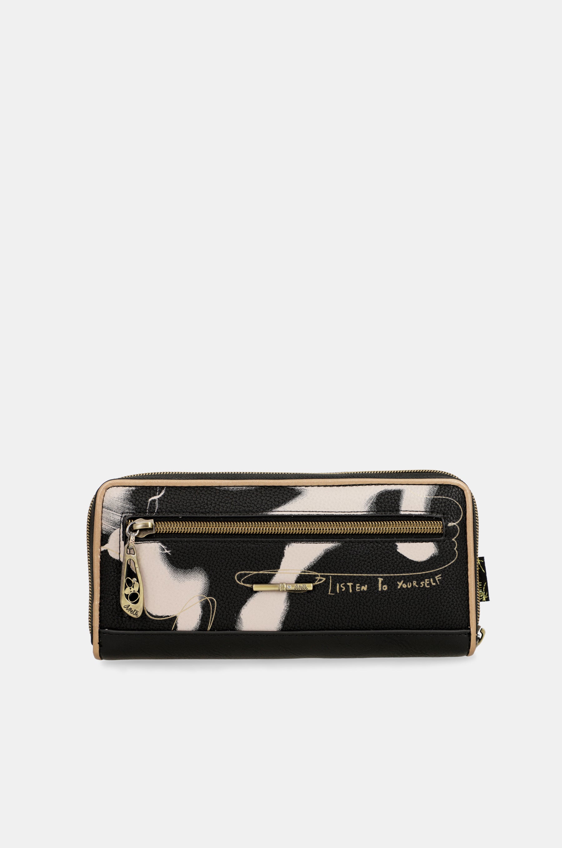 Nature Shodō Anekke large black RFID wallet