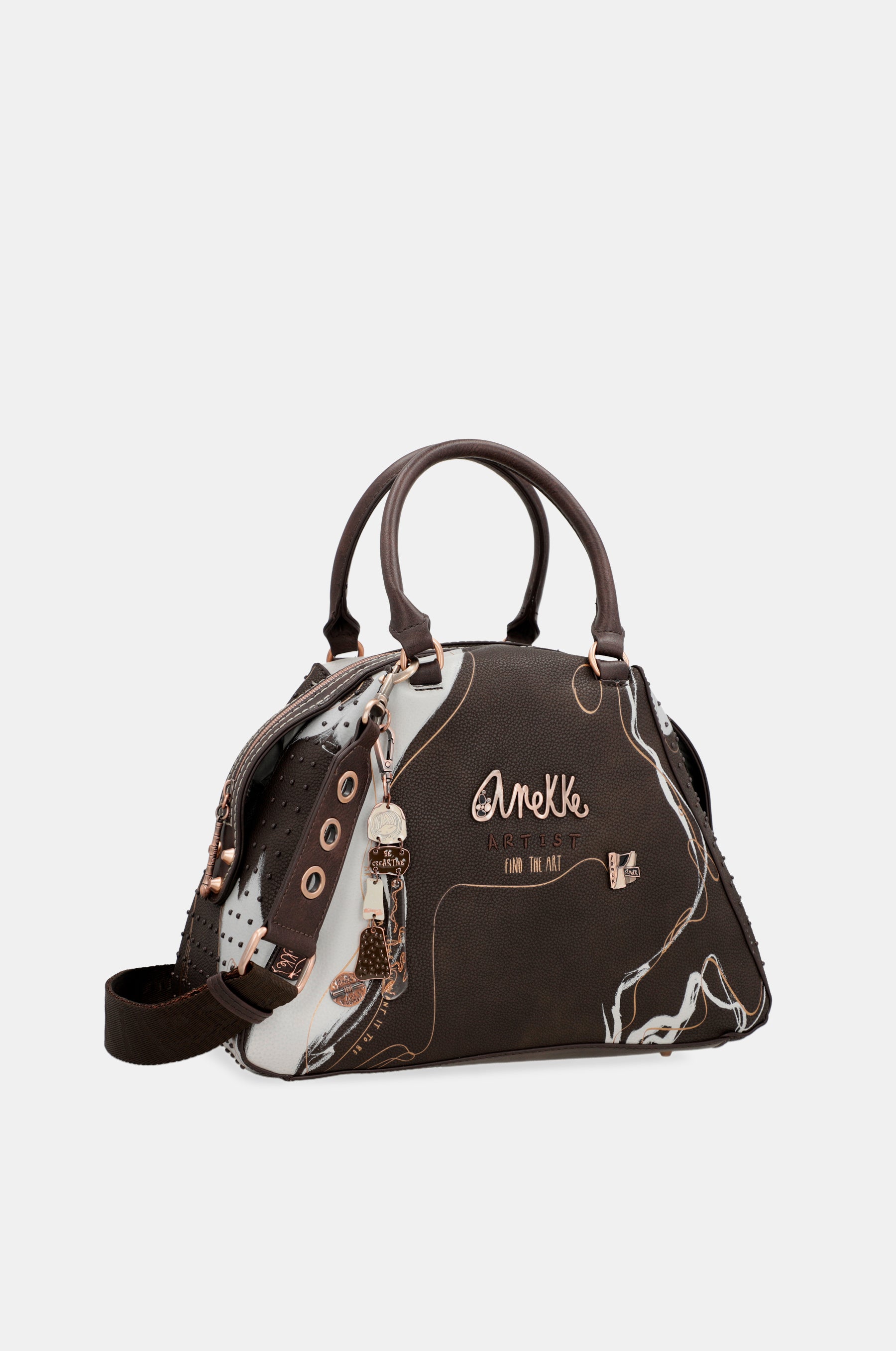 Nature Shodō brown 2-handle shoulder bag