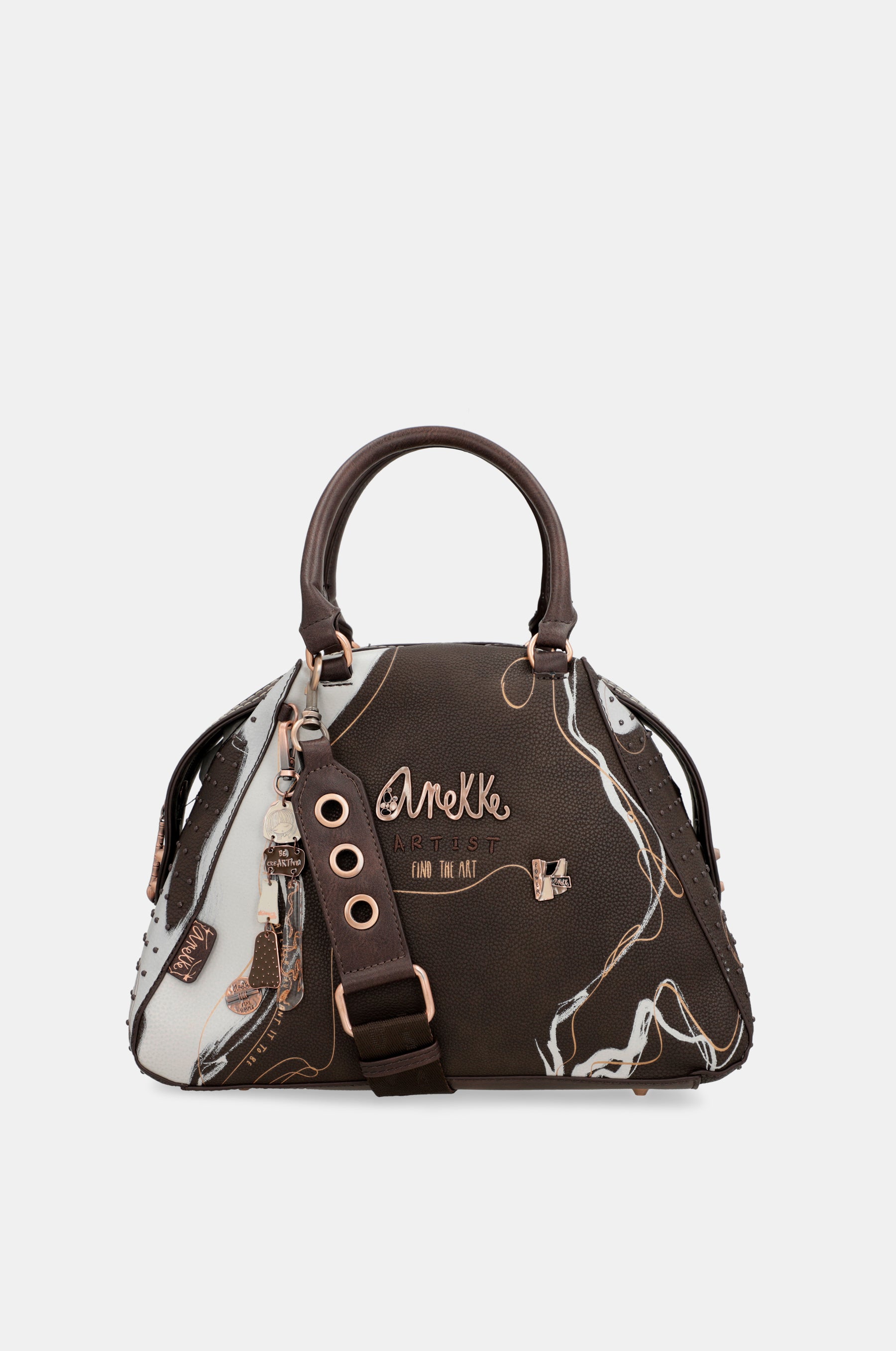 Nature Shodō brown 2-handle shoulder bag