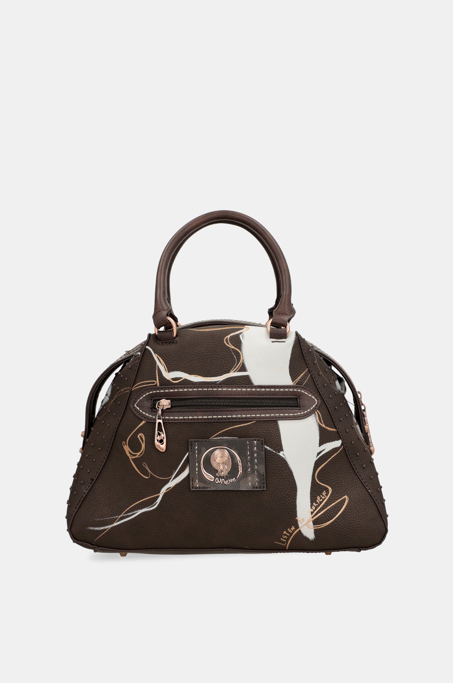 Nature Shodō brown 2-handle shoulder bag