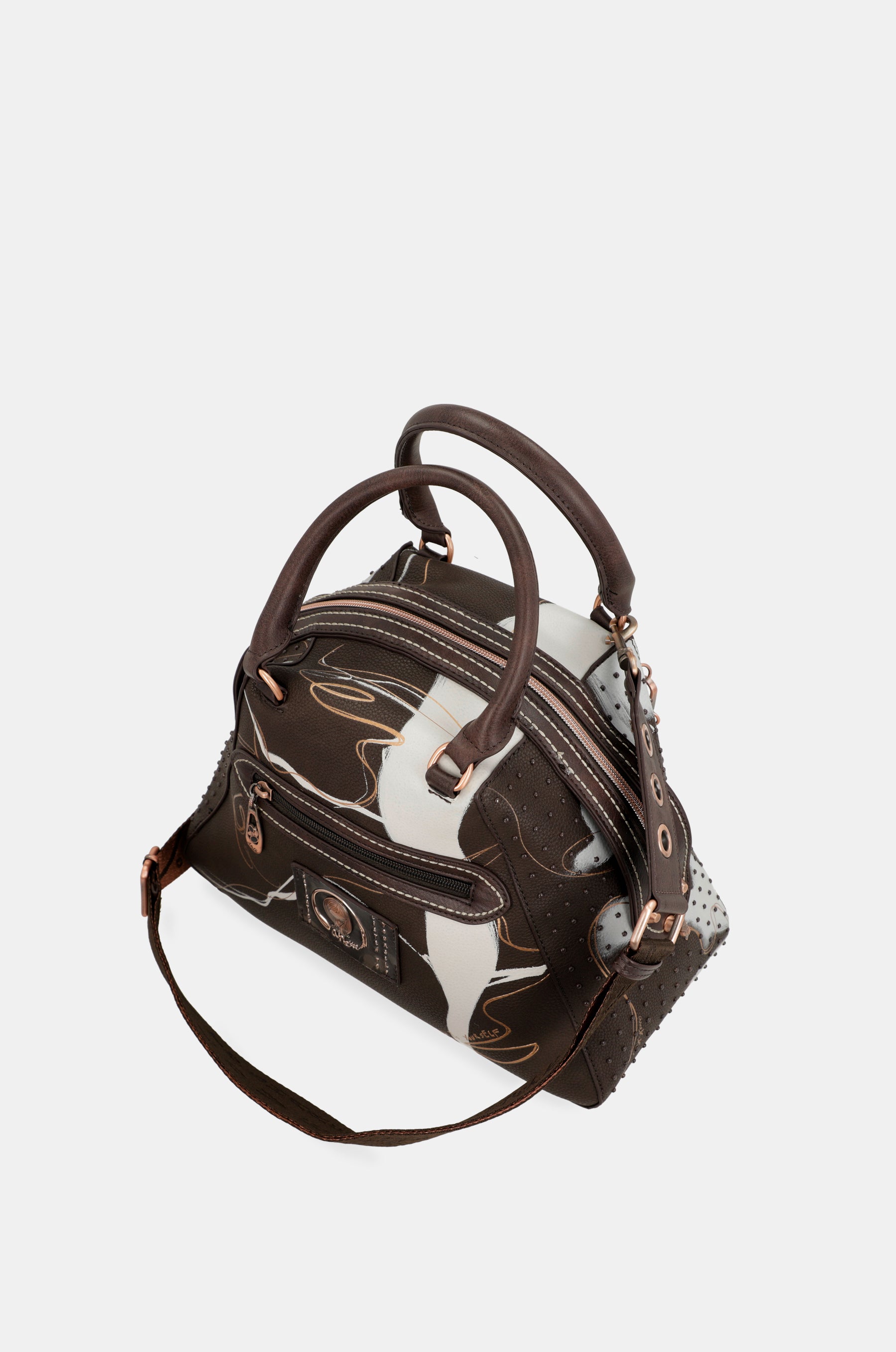 Nature Shodō brown 2-handle shoulder bag