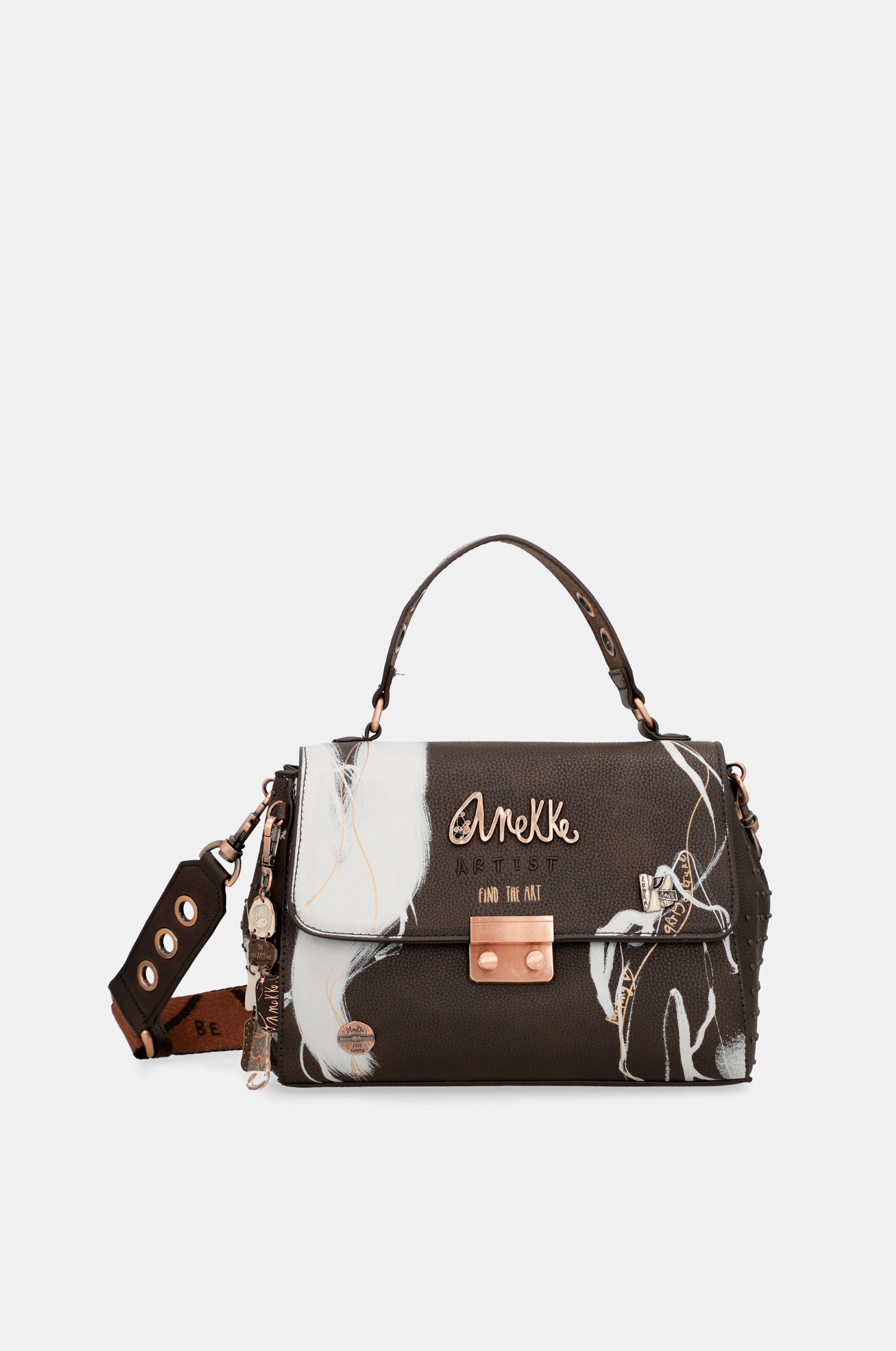 Nature Shodō brown flap bag