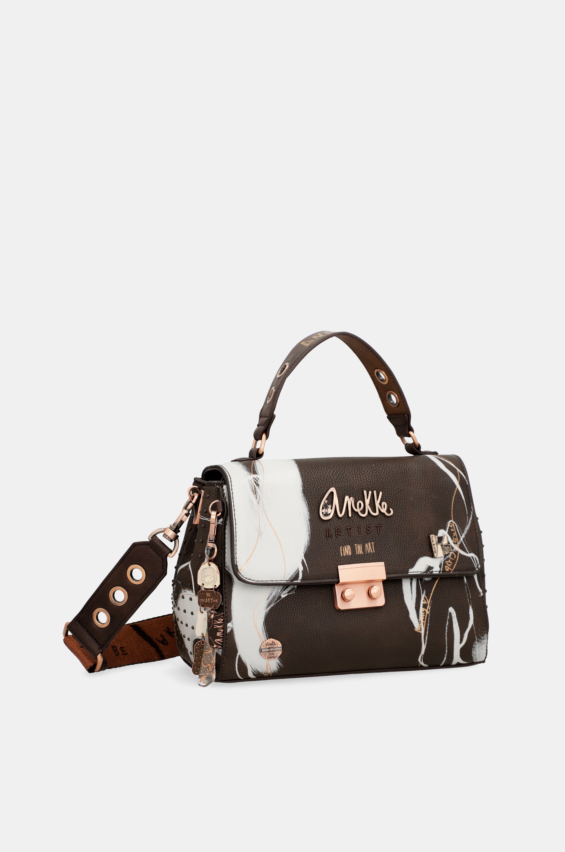 Nature Shodō brown flap bag