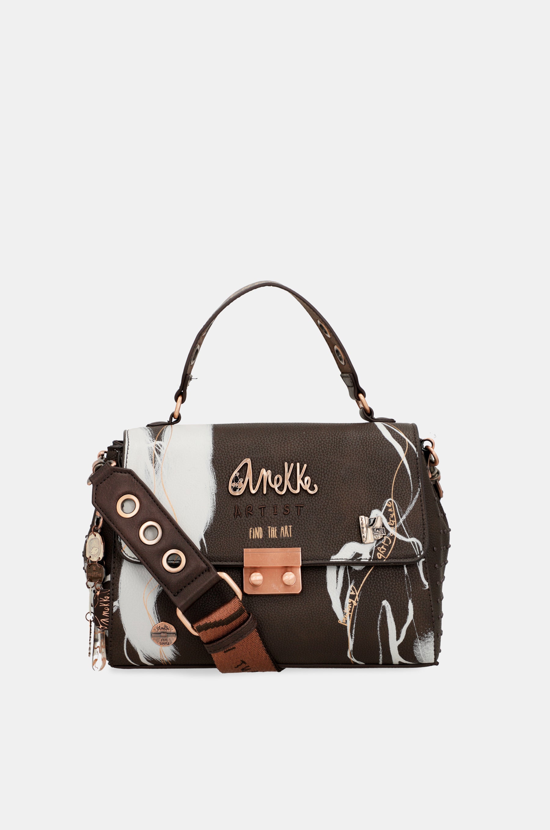 Nature Shodō brown flap bag
