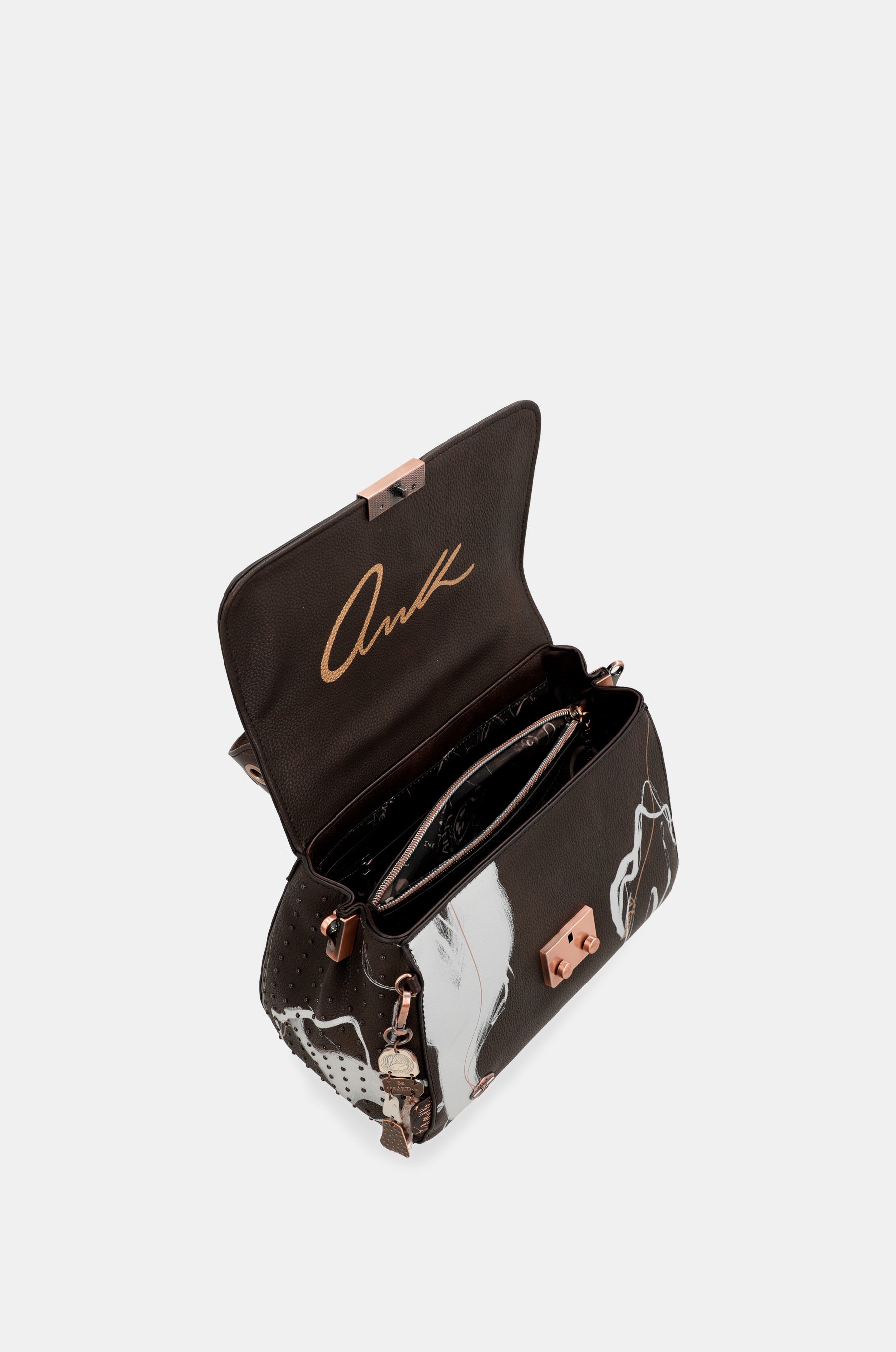 Nature Shodō brown flap bag