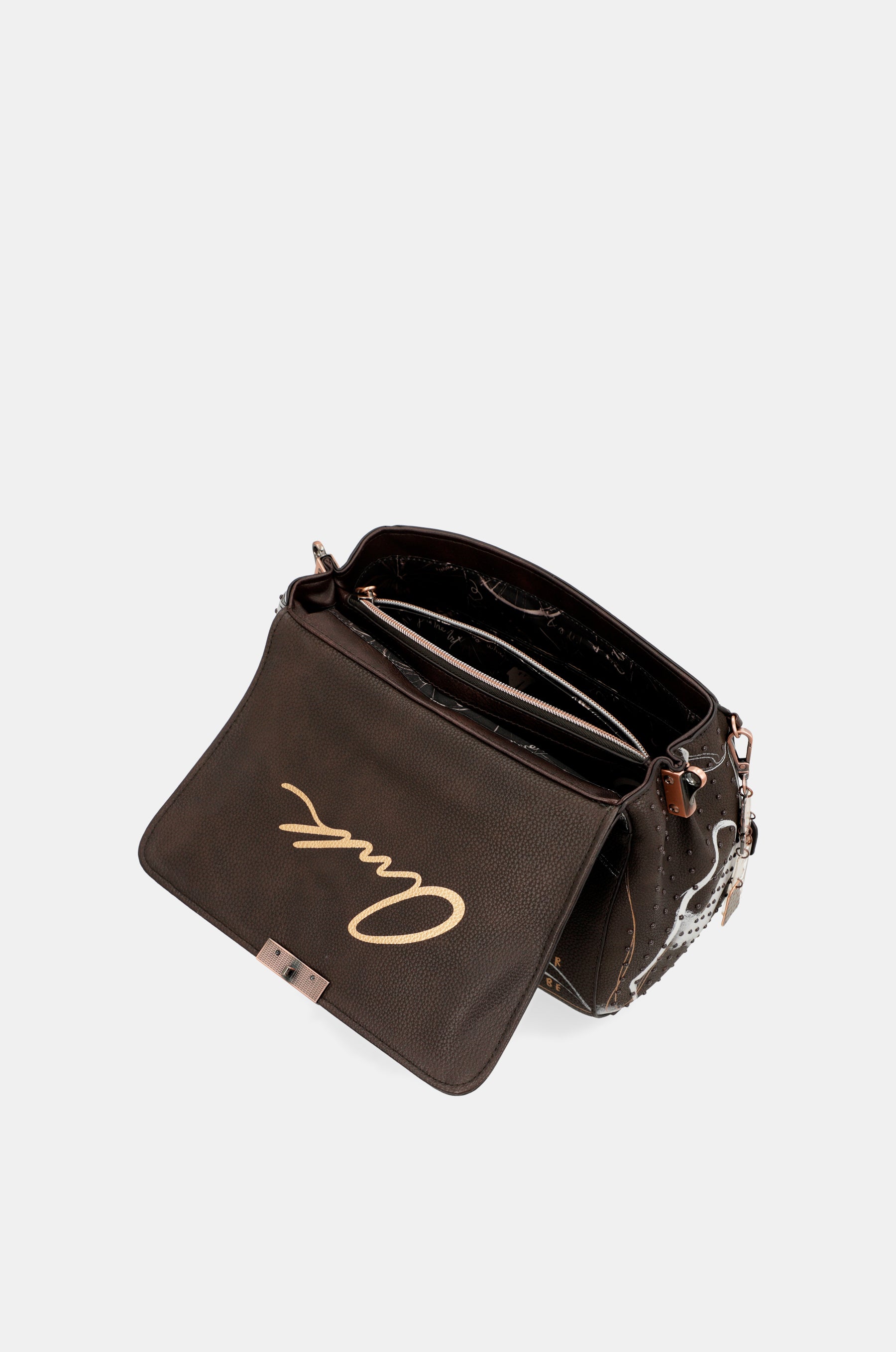 Nature Shodō brown flap bag