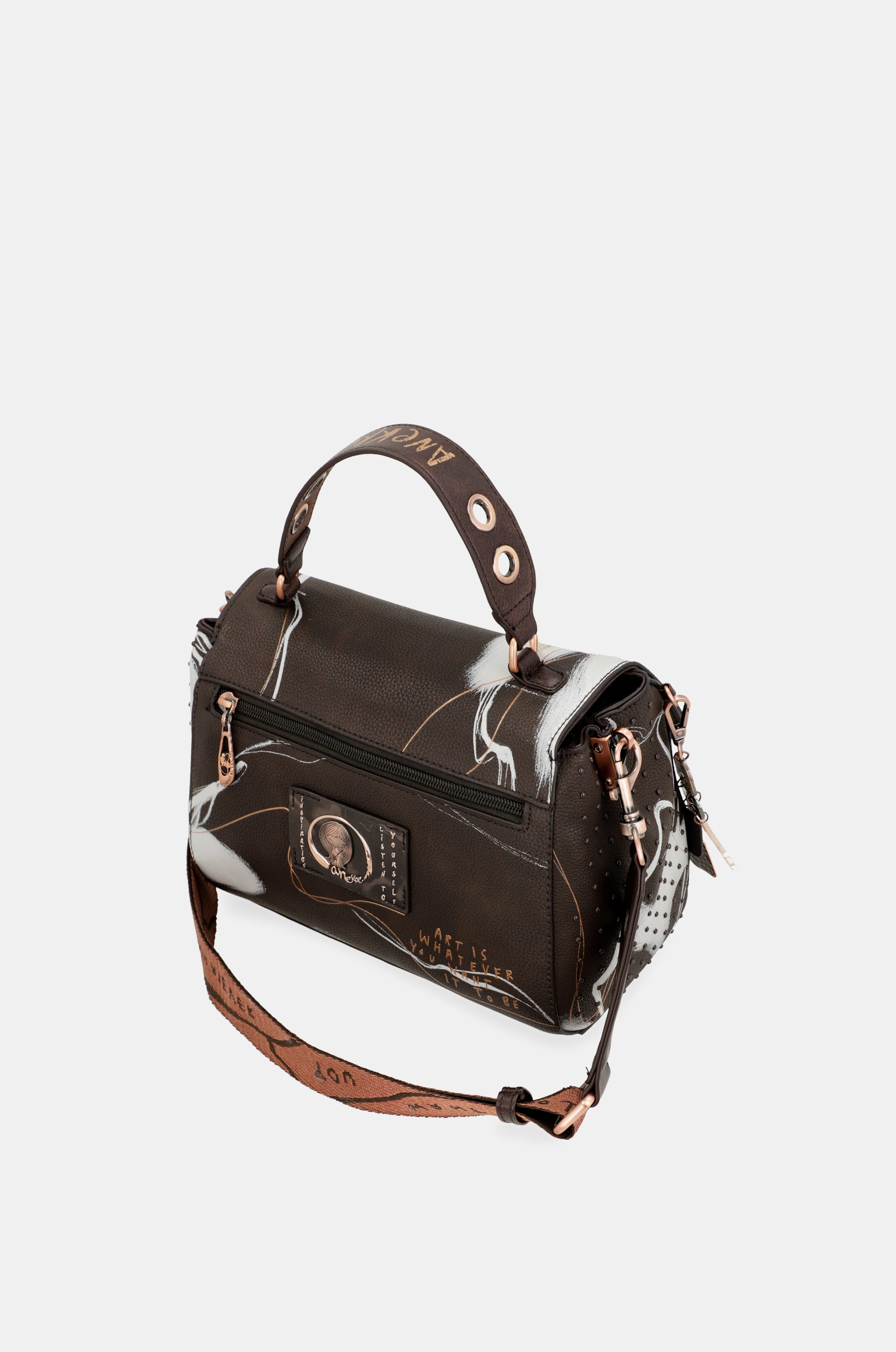 Nature Shodō brown flap bag