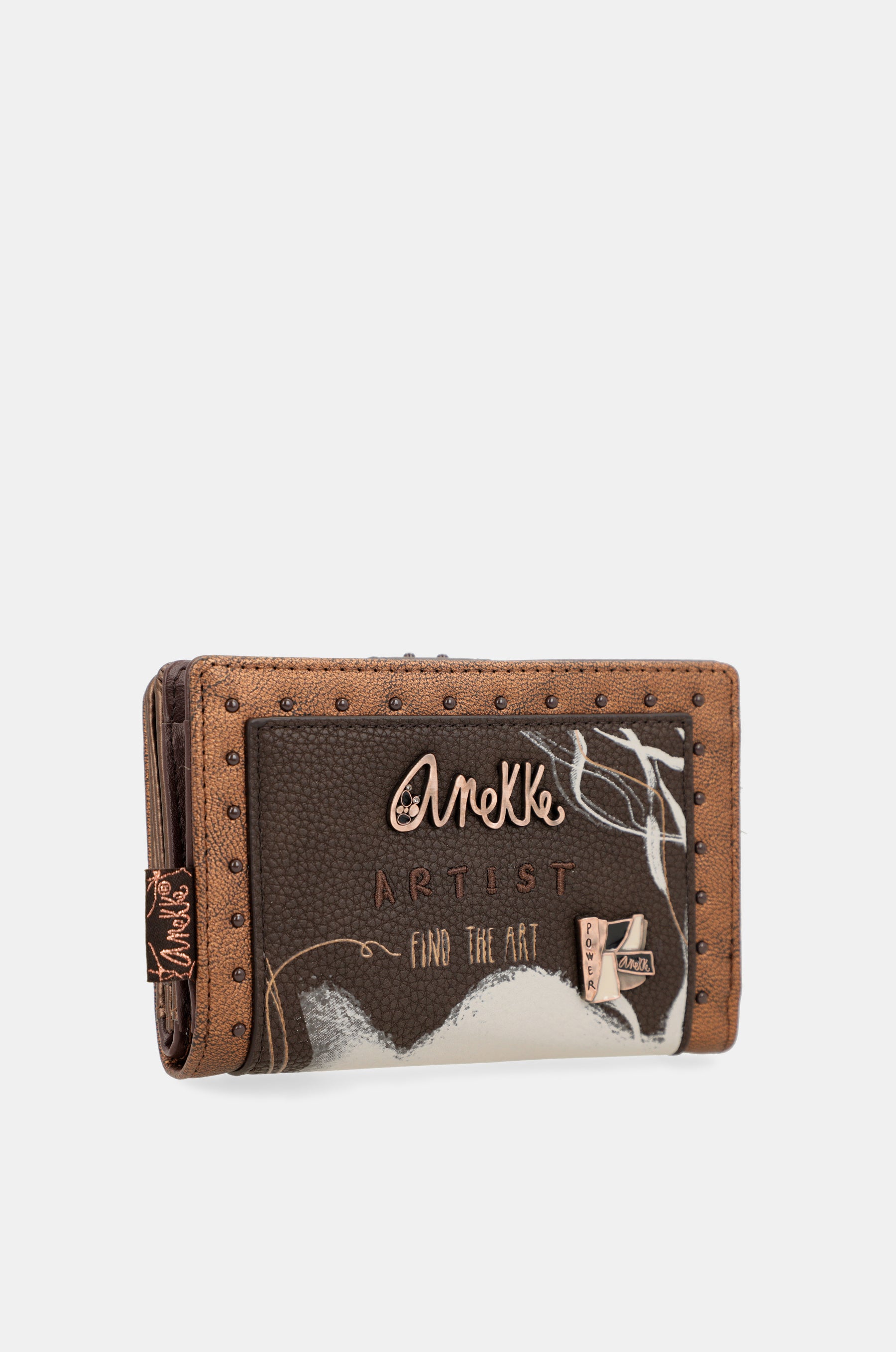 Nature Shodō brown flexible RFID wallet