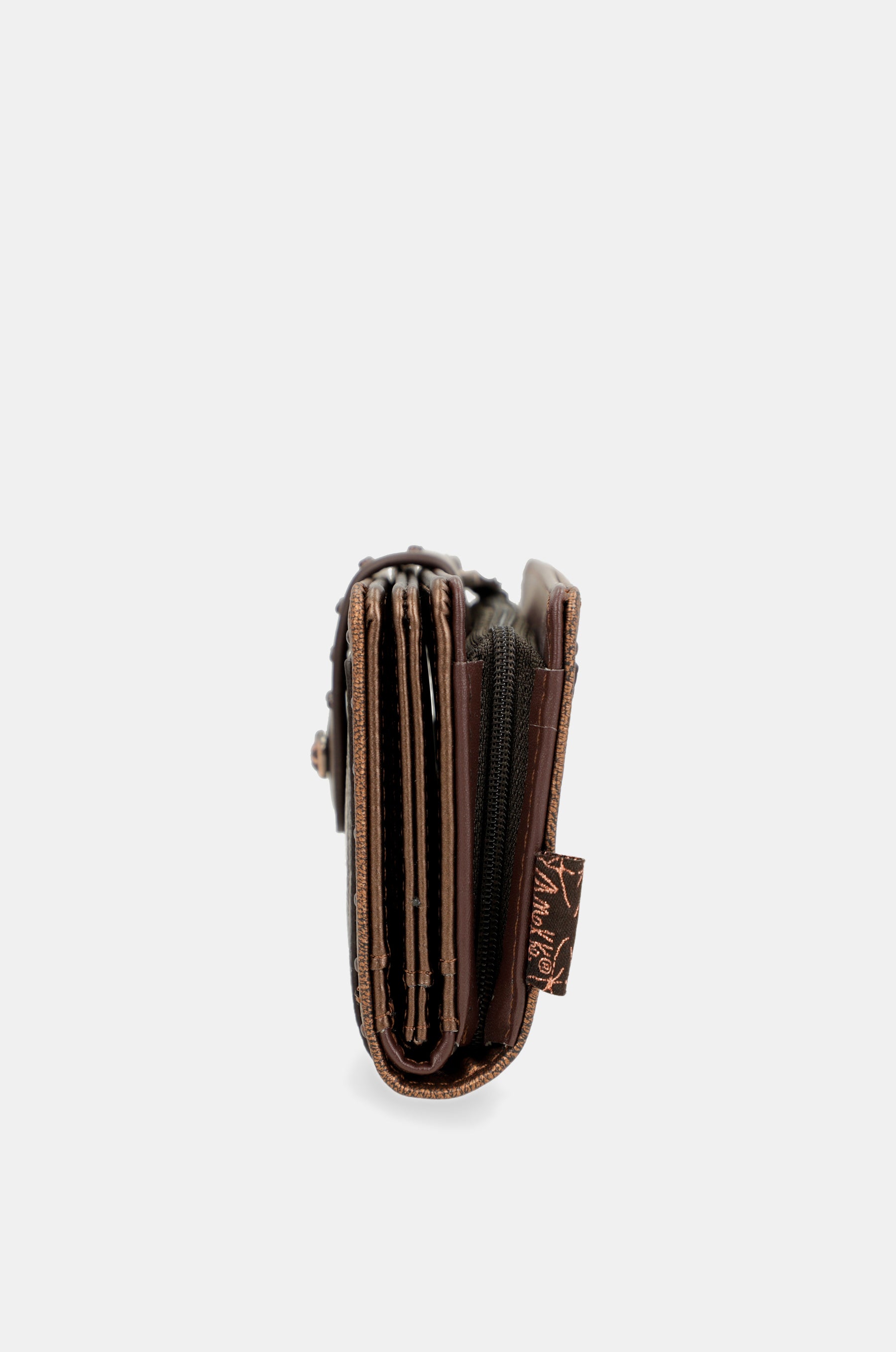 Nature Shodō brown flexible RFID wallet