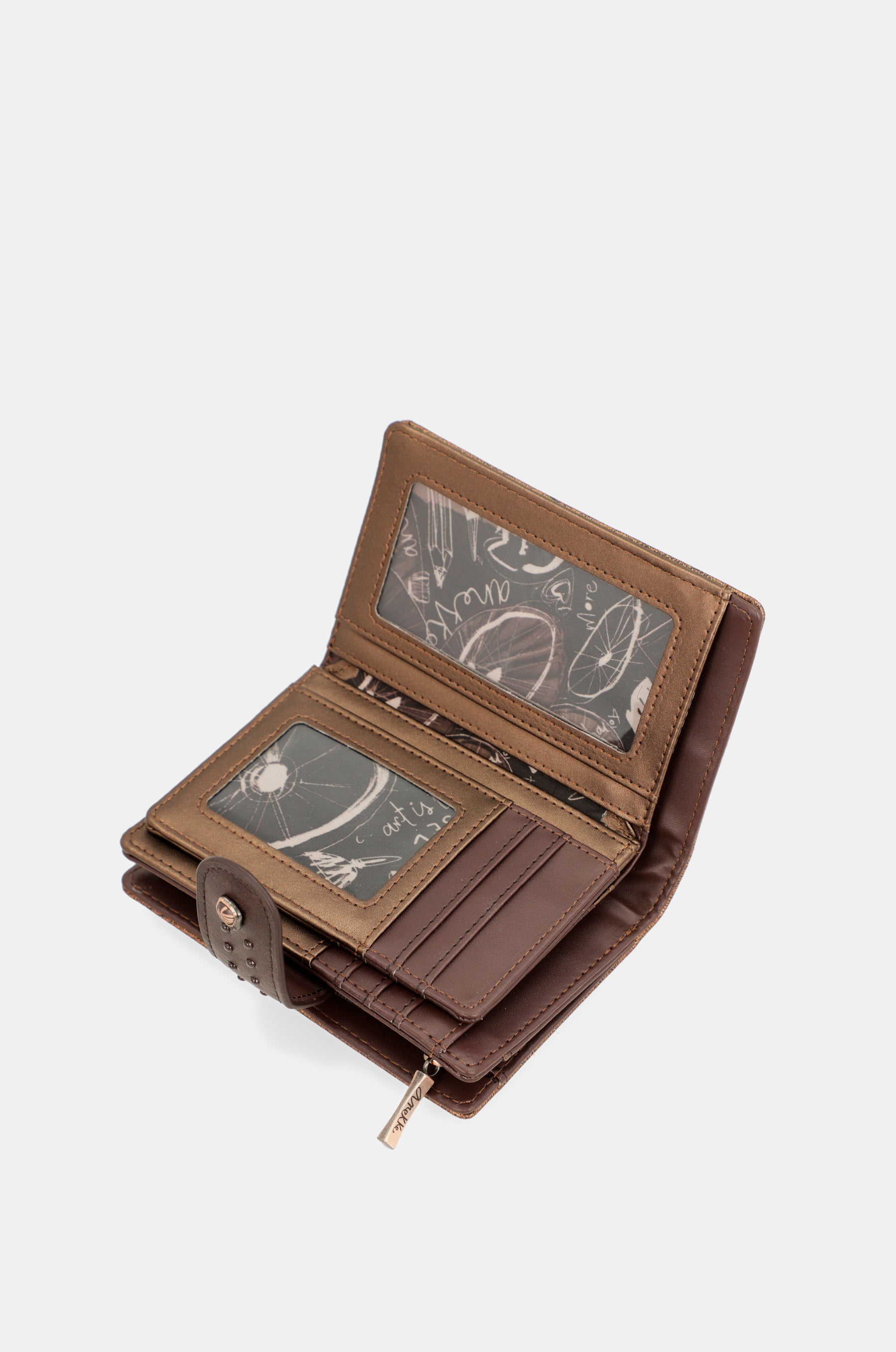 Nature Shodō brown flexible RFID wallet